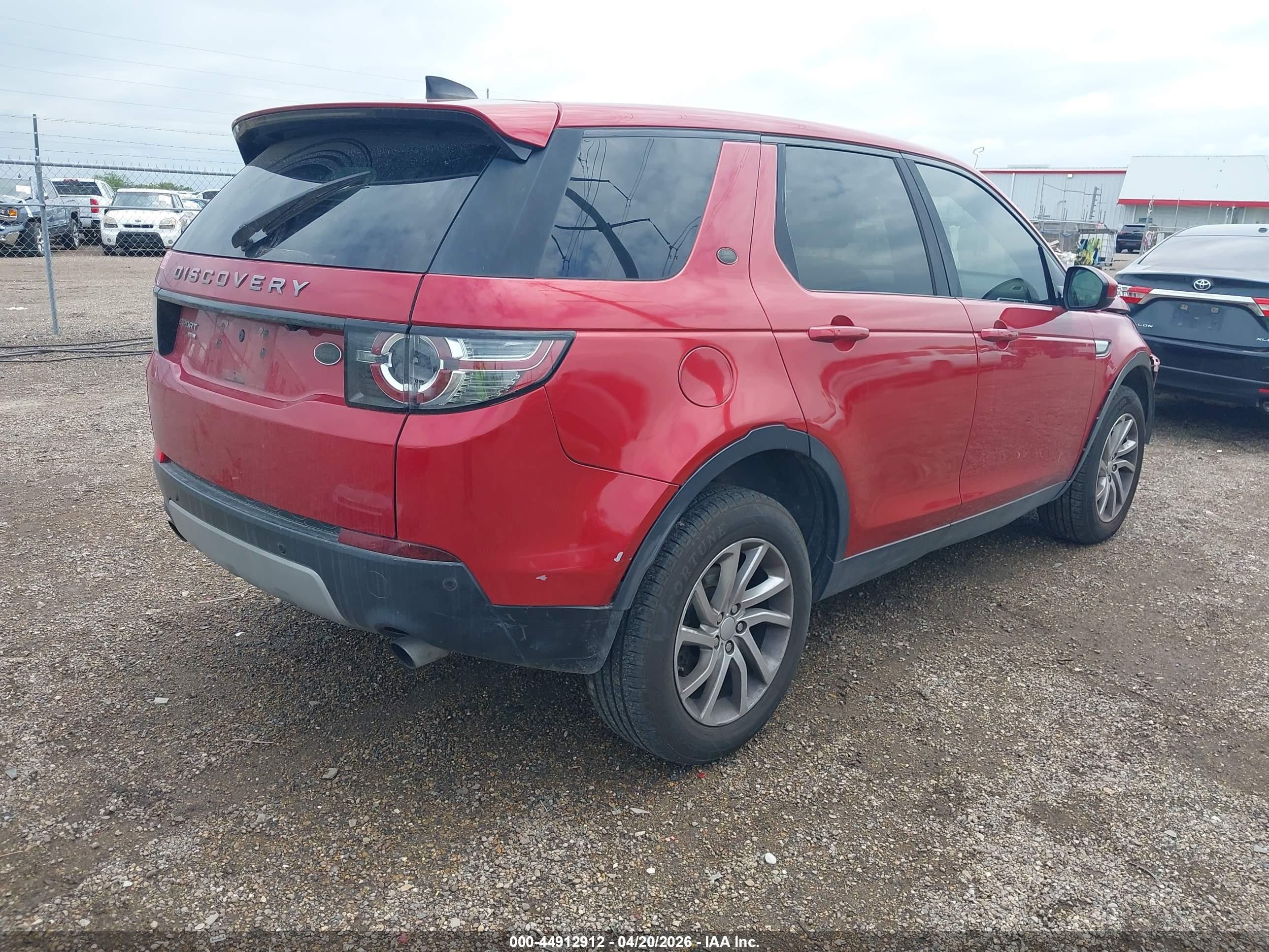 2019 Land Rover Discovery Sport VIN SALCR2FX7KH793815 IAAI salvage auction — Front End, Salvage (Texas), sold $1,125 on 2026-06-30 (photo 4)