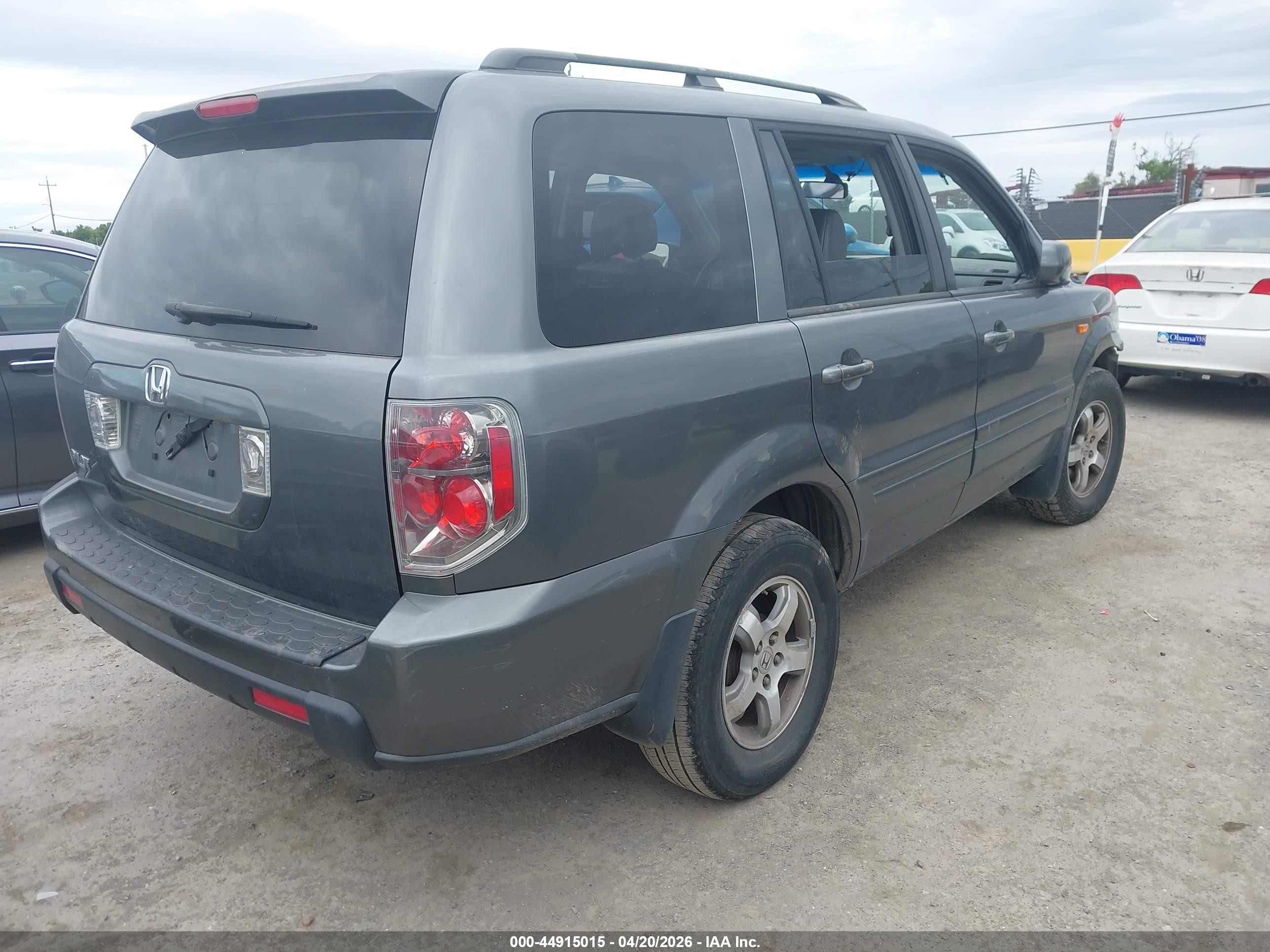 2008 Honda Pilot VIN 5FNYF28508B003104 IAAI salvage auction — Normal Wear, App For Dup Clear (California), sold $400 on 2026-07-09 (photo 4)