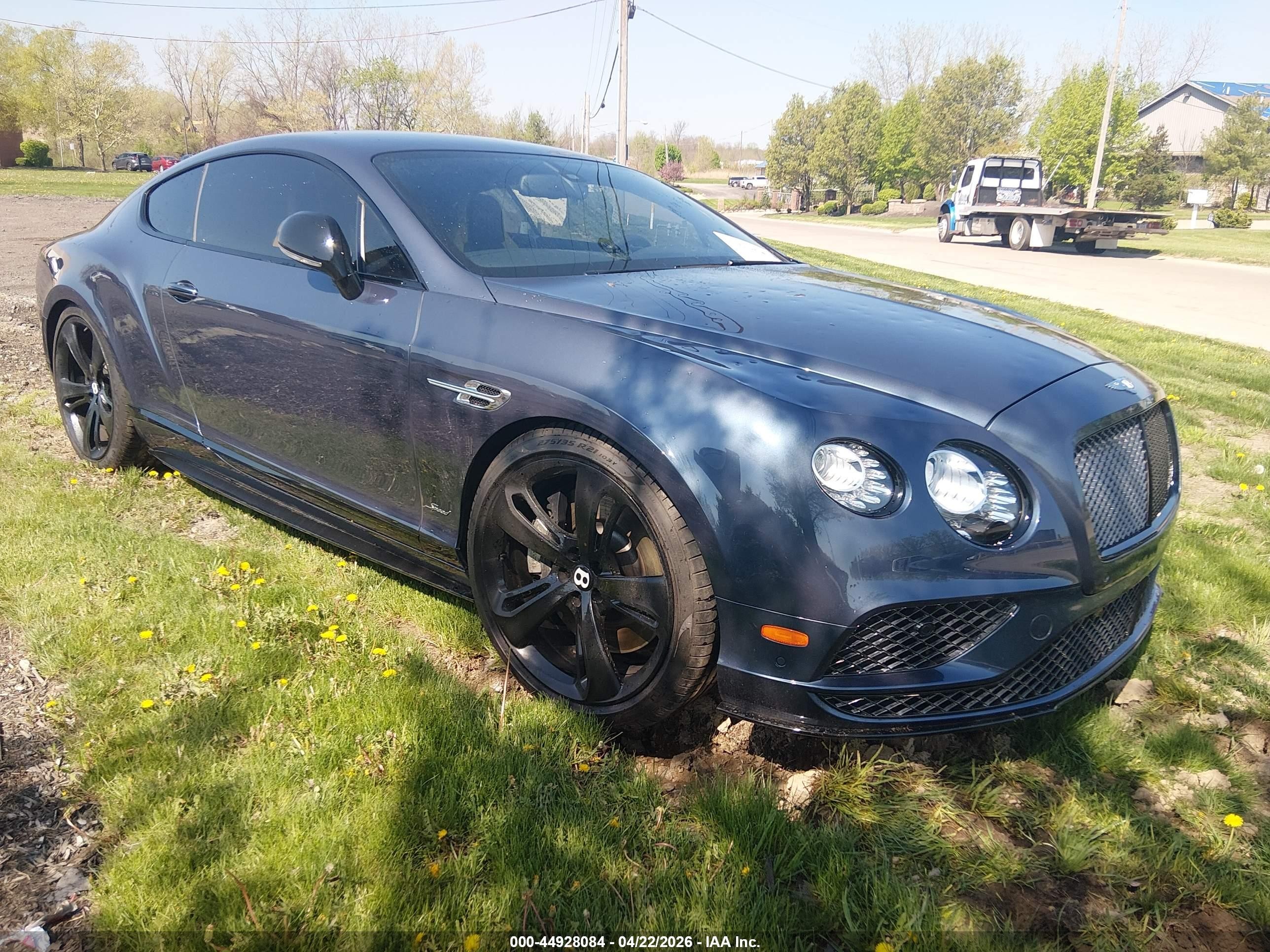 2017 Bentley Continental gt VIN SCBFY7ZA5HC060280 IAAI salvage auction — Hail, Salvage (Ohio), sold $50,800 on 2026-07-06 (photo 1)