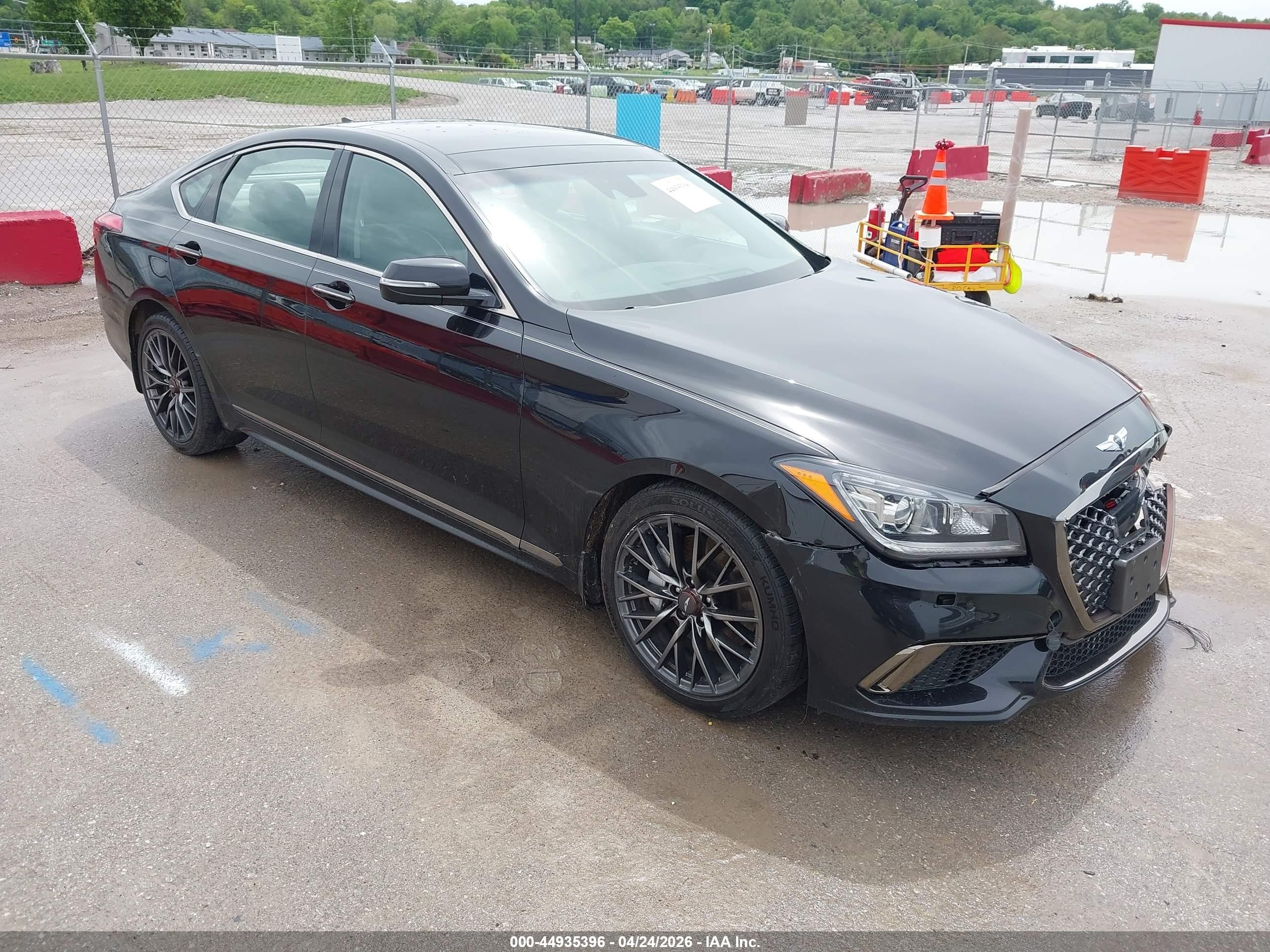 2019 Genesis G80 VIN KMTFN4JE6KU324712 IAAI salvage auction — Front End, Salvage (Illinois), sold $5,500 on 2026-09-09 (photo 1)