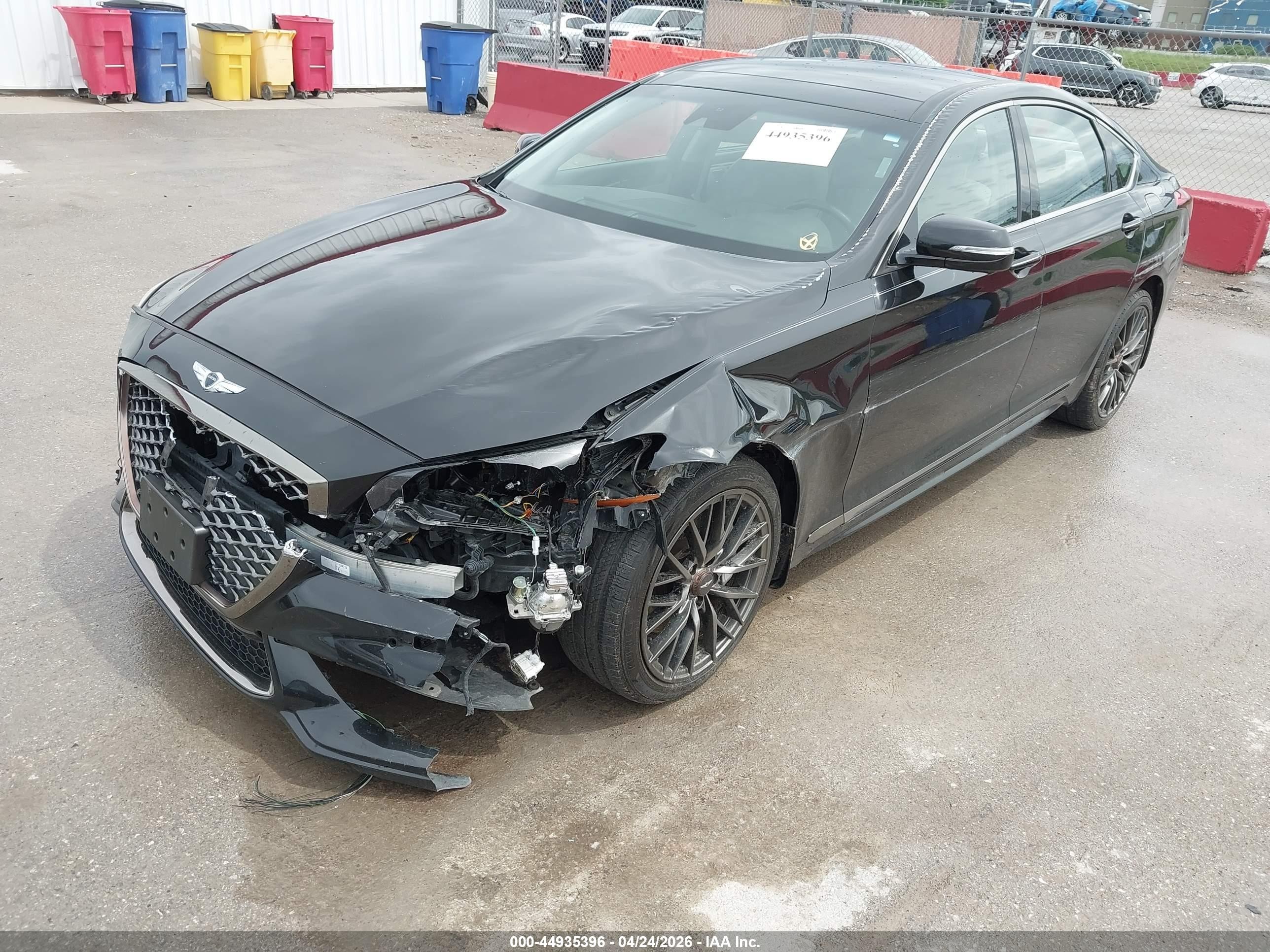2019 Genesis G80 VIN KMTFN4JE6KU324712 IAAI salvage auction — Front End, Salvage (Illinois), sold $5,500 on 2026-09-09 (photo 2)