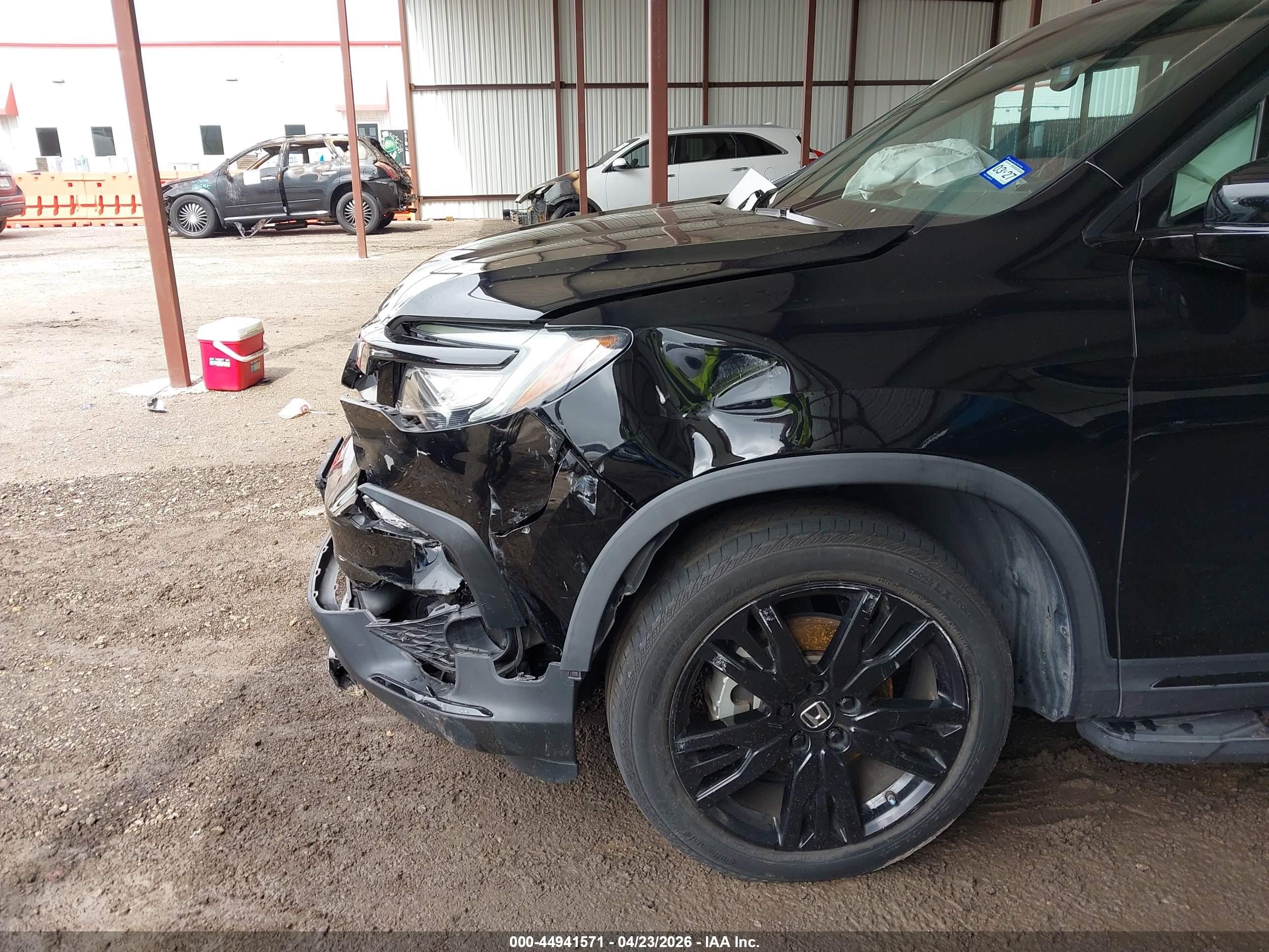 2022 Honda Pilot VIN 5FNYF6H73NB082255 IAAI salvage auction — Front End, Original (Texas), sold $11,400 on 2026-07-10 (photo 6)