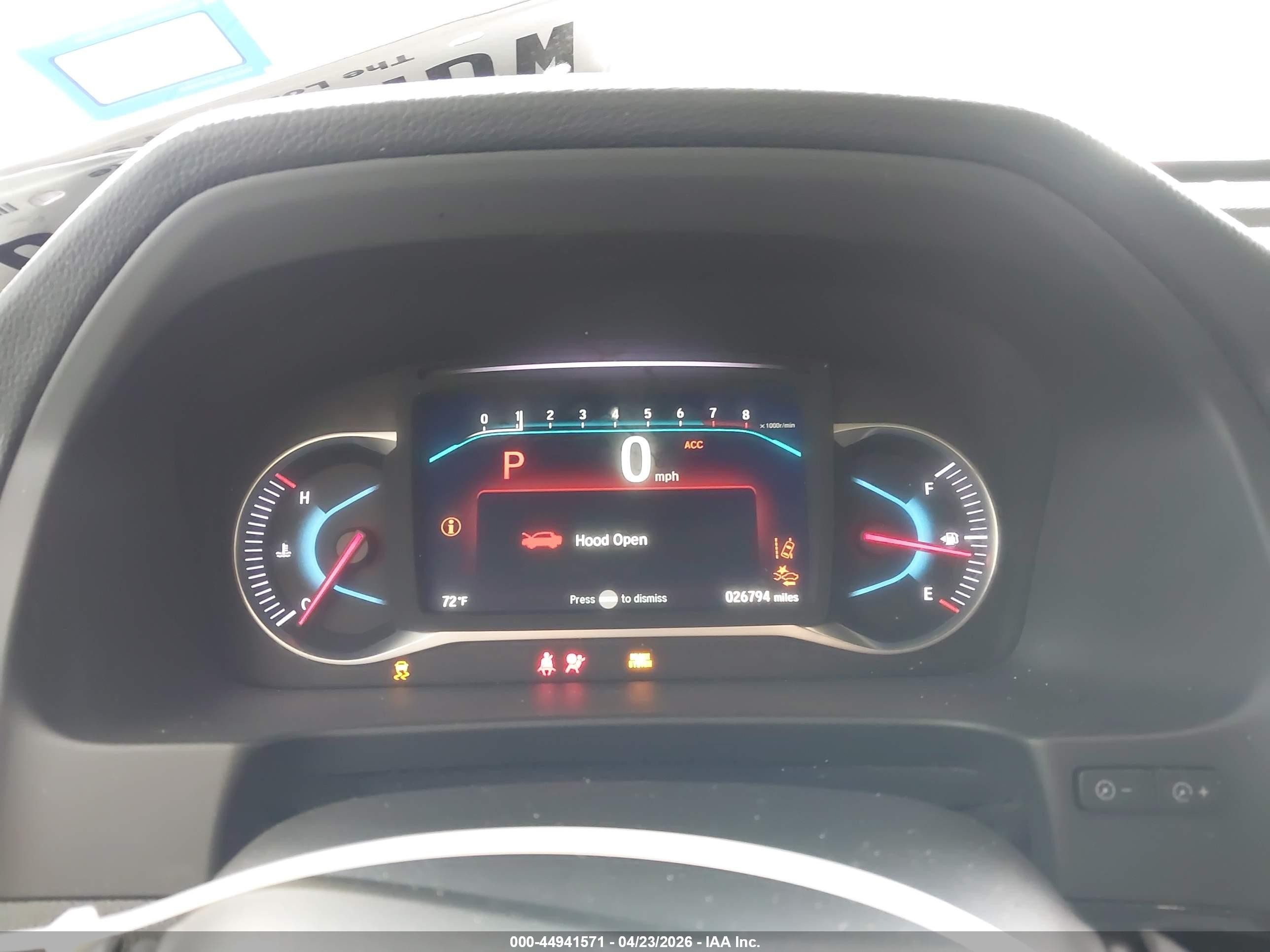 2022 Honda Pilot VIN 5FNYF6H73NB082255 IAAI salvage auction — Front End, Original (Texas), sold $11,400 on 2026-07-10 (photo 7)