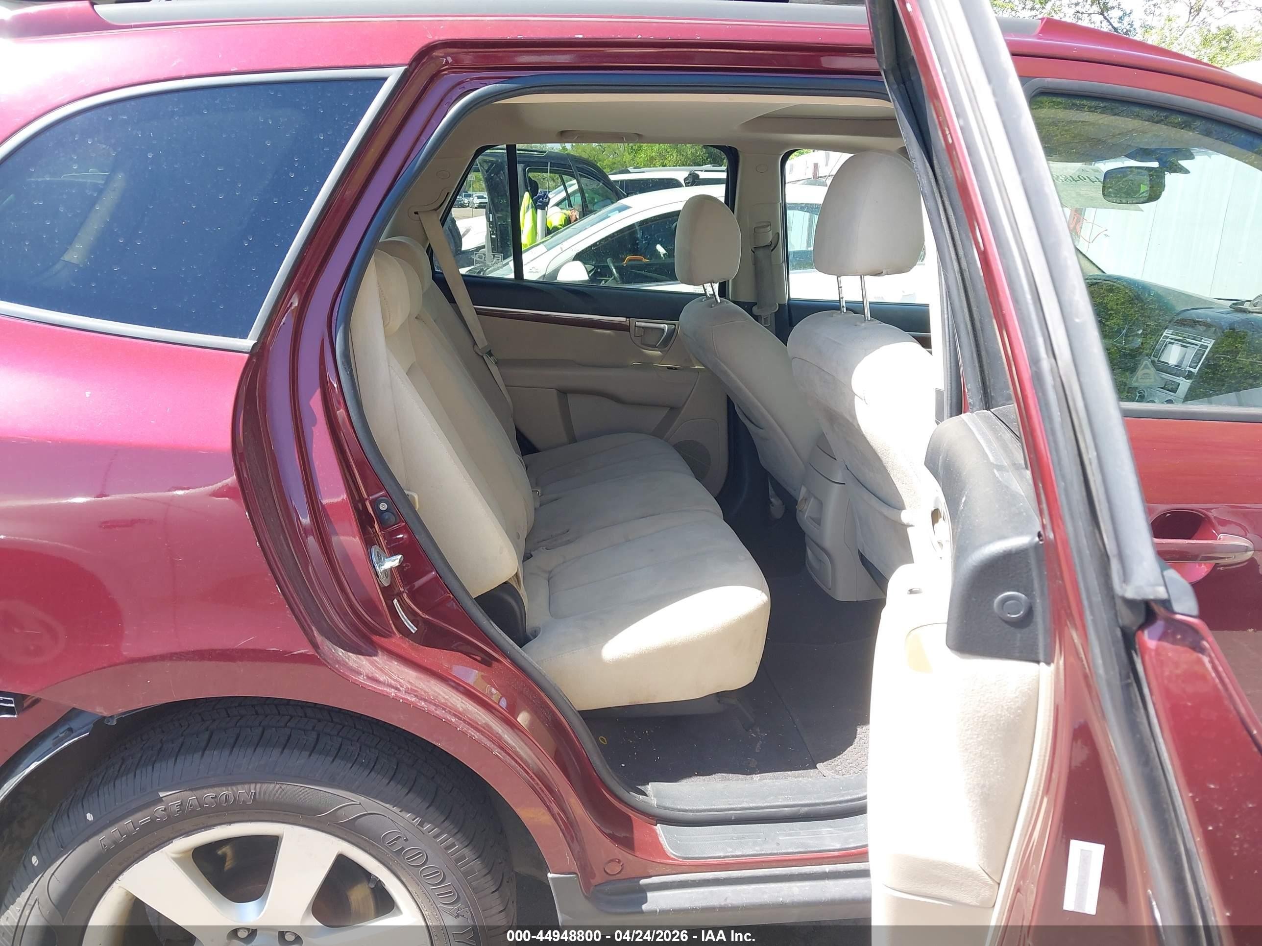 2009 Hyundai Santa Fe VIN 5NMSH73E79H240368 IAAI salvage auction — Rear End, Salvage (Utah), sold $525 on 2026-07-09 (photo 8)