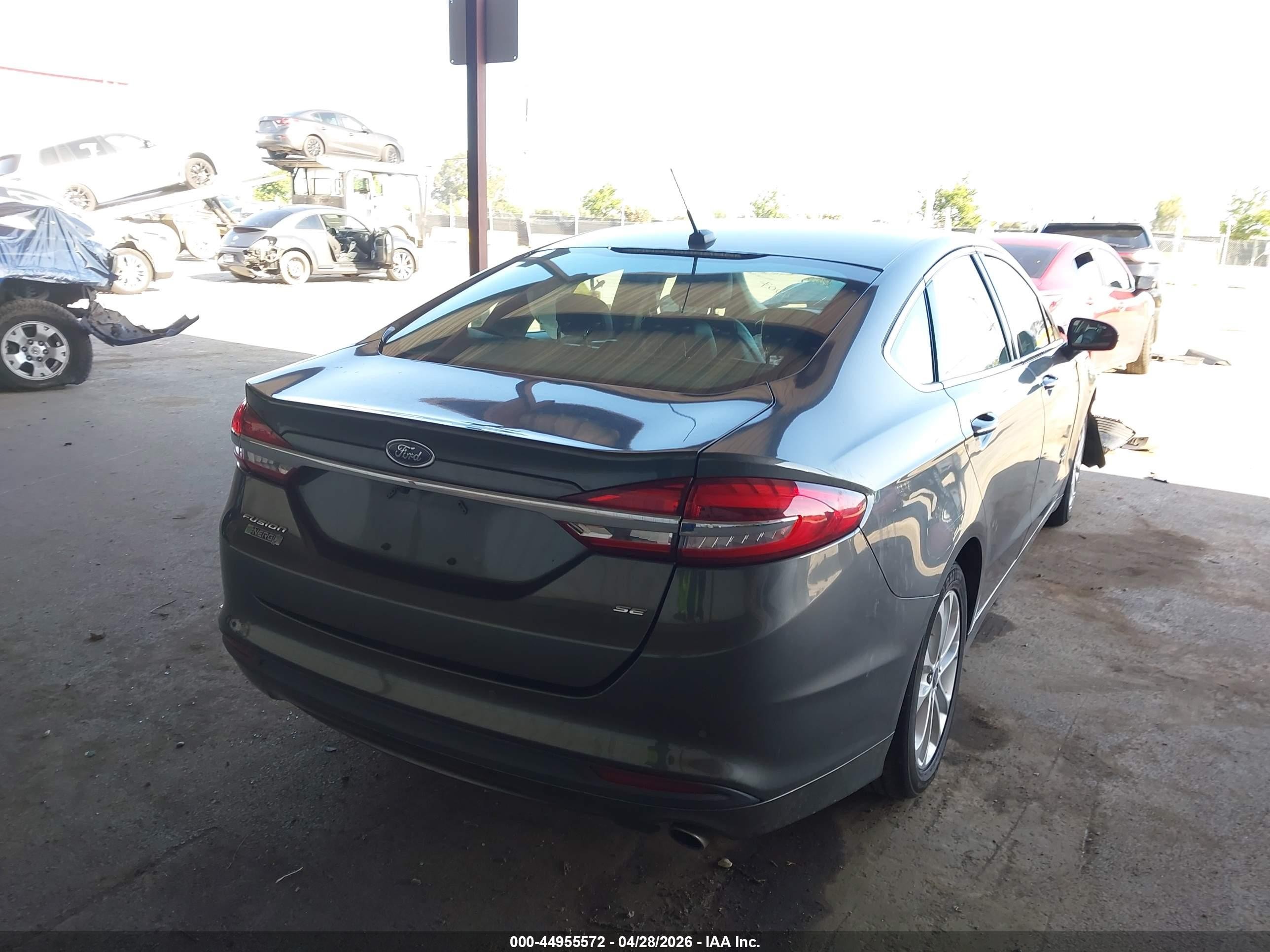 2017 Ford Fusion VIN 3FA6P0PUXHR184007 IAAI salvage auction — Front End, Salvage (California), sold $125 on 2026-07-02 (photo 4)
