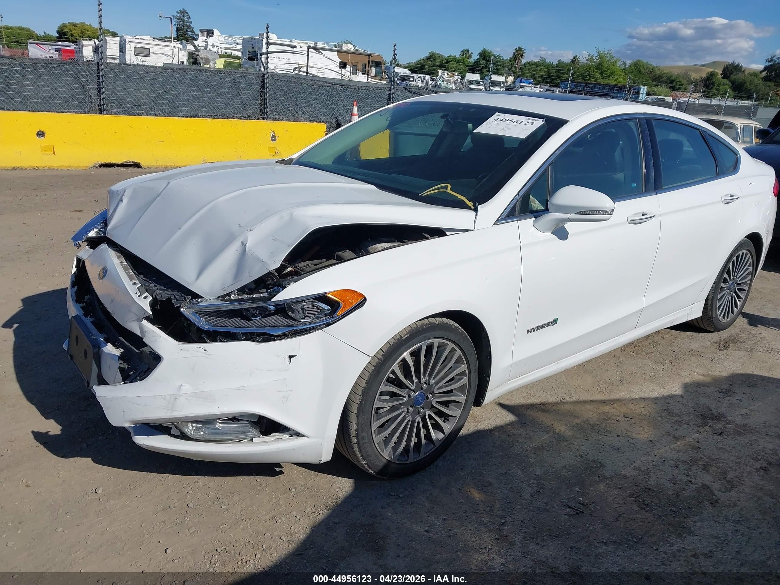 2018 Ford Fusion VIN 3FA6P0RU3JR124671 IAAI salvage auction — Front End, Salvage (California), sold $975 on 2026-07-09 (photo 2)