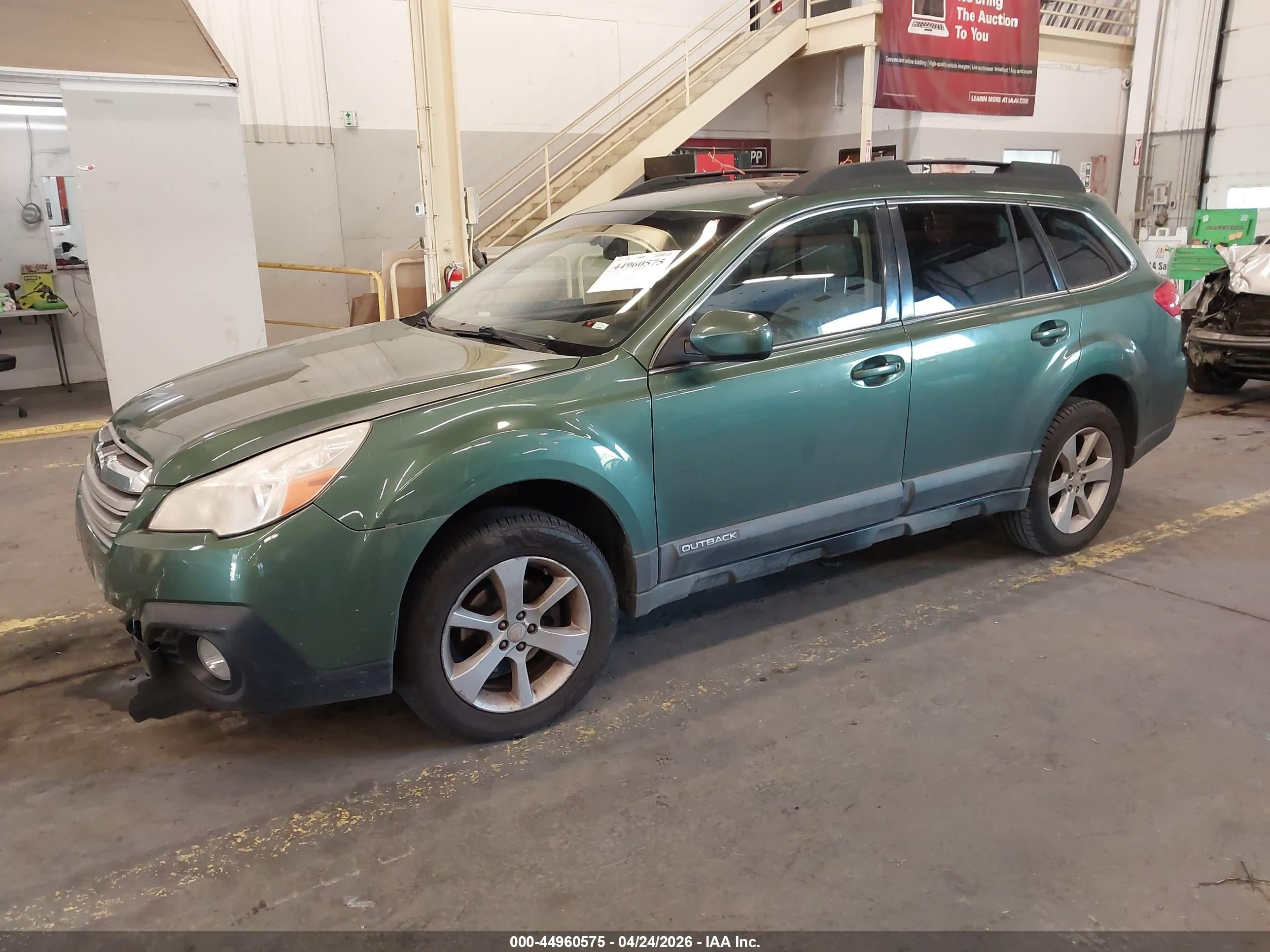 2014 Subaru Outback VIN 4S4BRBDC0E3226104 IAAI salvage auction — Front & Rear, Salvage (Oregon), sold $1,150 on 2026-07-09 (photo 2)