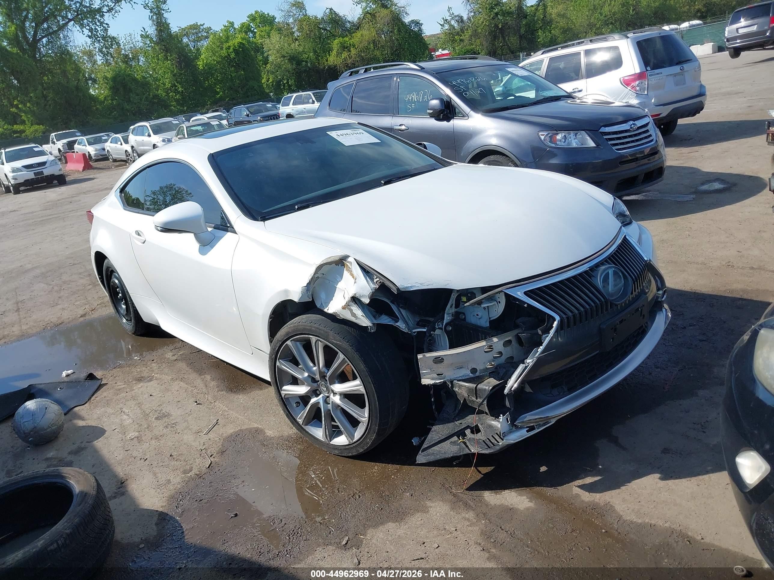 2015 Lexus RC 350 VIN JTHSE5BC9F5002547 — IAAI salvage auction photo