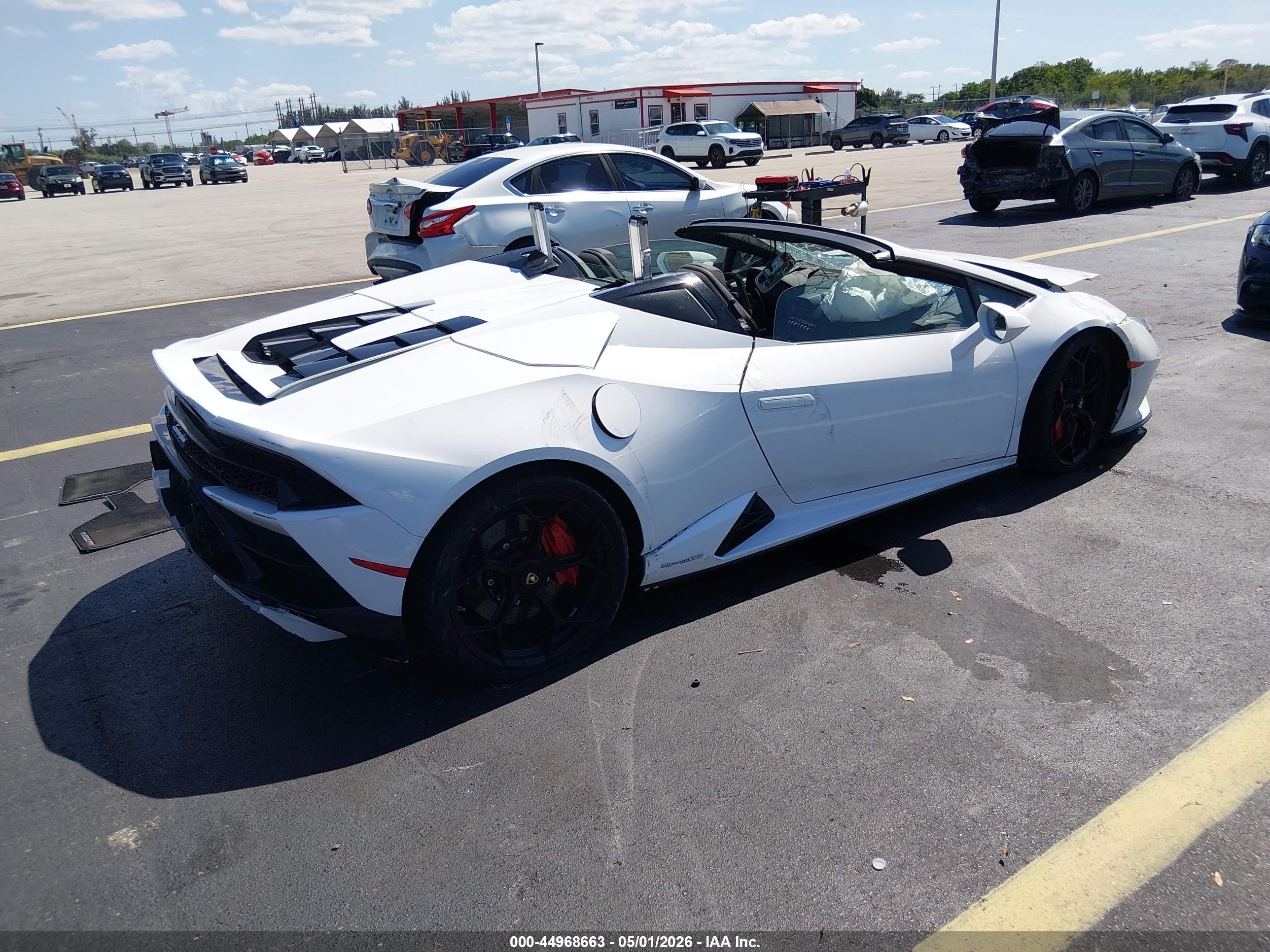 2020 Lamborghini Huracan VIN ZHWUT4ZF2LLA13207 IAAI salvage auction — All Over, Certificate Of Destruction (Florida), sold $55,000 on 2026-07-02 (photo 4)