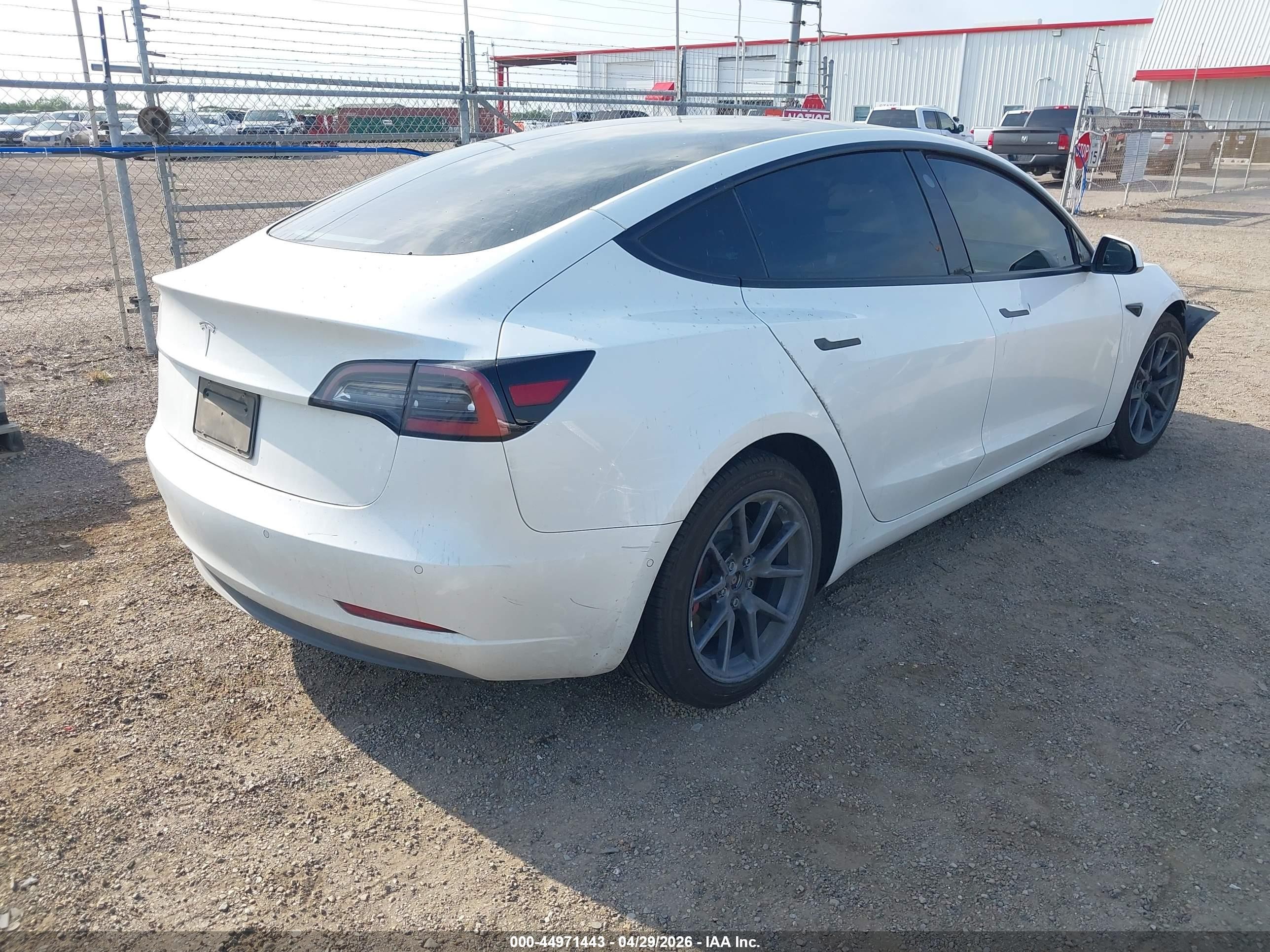 2021 Tesla Model 3 VIN 5YJ3E1EA2MF978013 IAAI salvage auction — Front End, Original (Texas), sold $4,150 on 2026-06-30 (photo 4)