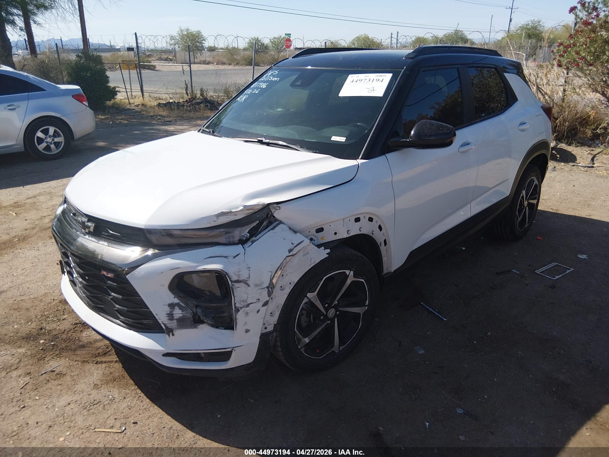2021 Chevrolet Trailblazer VIN KL79MTSL5MB091763 IAAI salvage auction — Unknown, Salvage (Arizona), sold $4,200 on 2026-07-09 (photo 2)