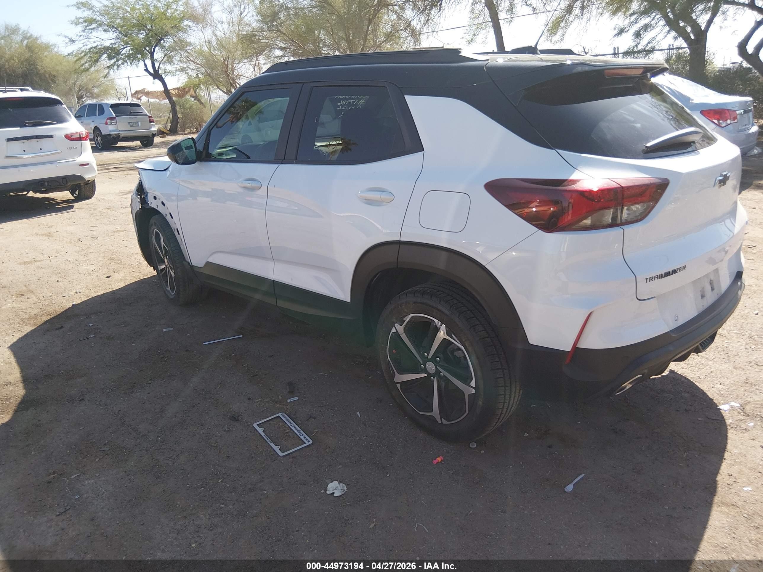 2021 Chevrolet Trailblazer VIN KL79MTSL5MB091763 IAAI salvage auction — Unknown, Salvage (Arizona), sold $4,200 on 2026-07-09 (photo 3)