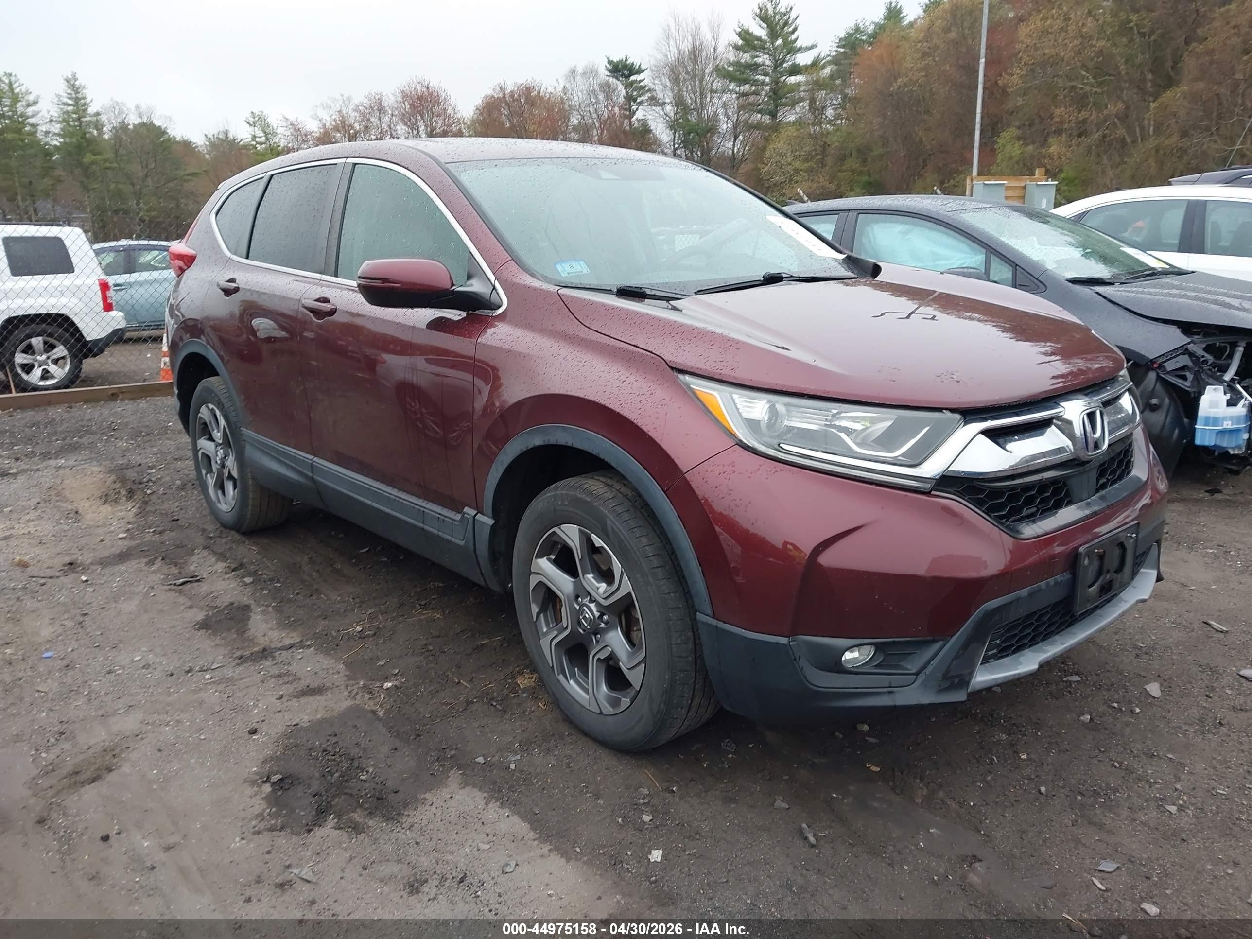 2019 Honda CR-V VIN 2HKRW2H51KH623392 IAAI salvage auction — Rear End, Salvage (Massachusetts), sold $5,500 on 2026-07-10 (photo 1)