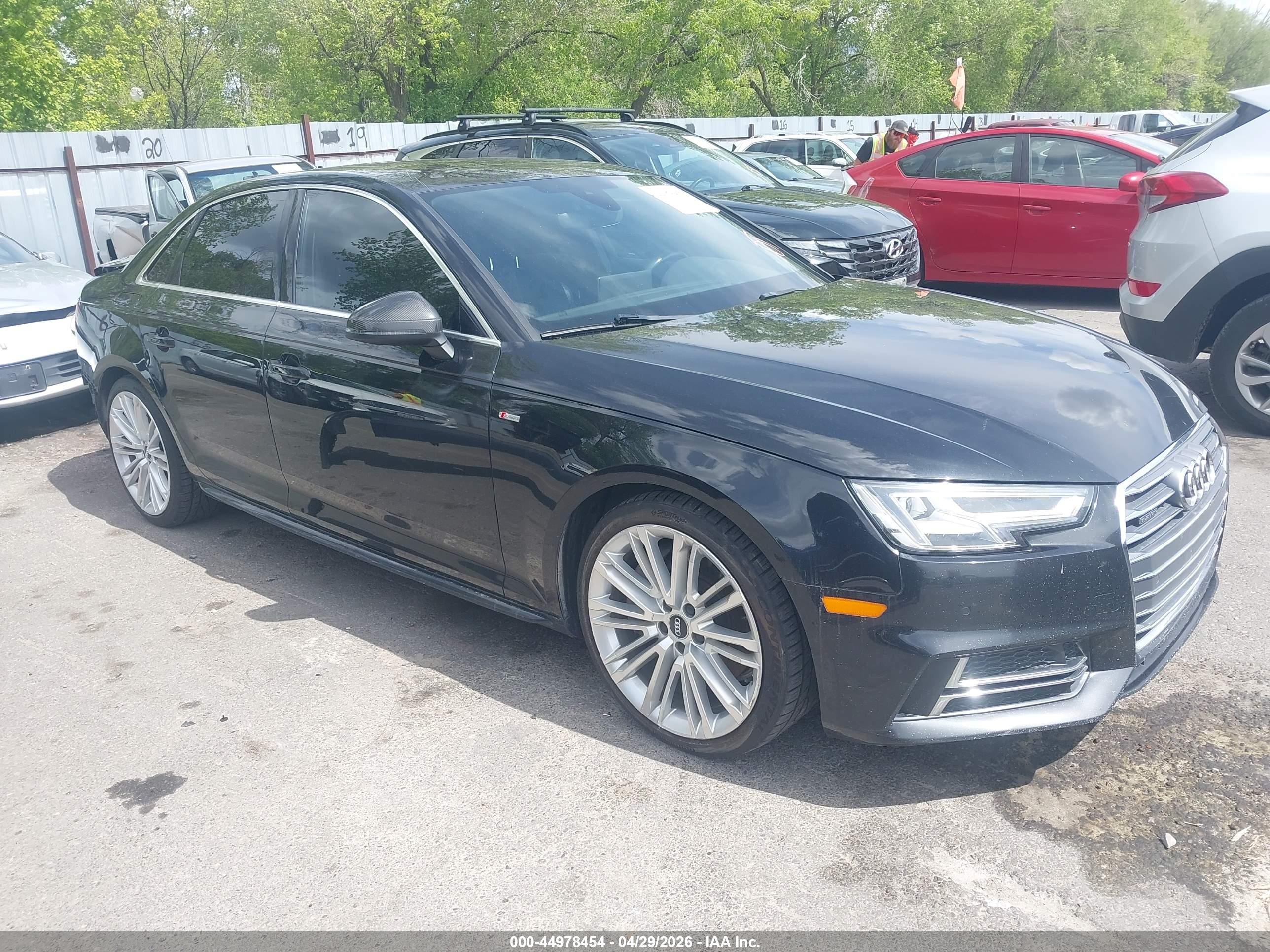2017 Audi A4 VIN WAUENAF47HN067813 IAAI salvage auction — Rear End, Salvage (Utah), sold $4,150 on 2026-07-09 (photo 1)