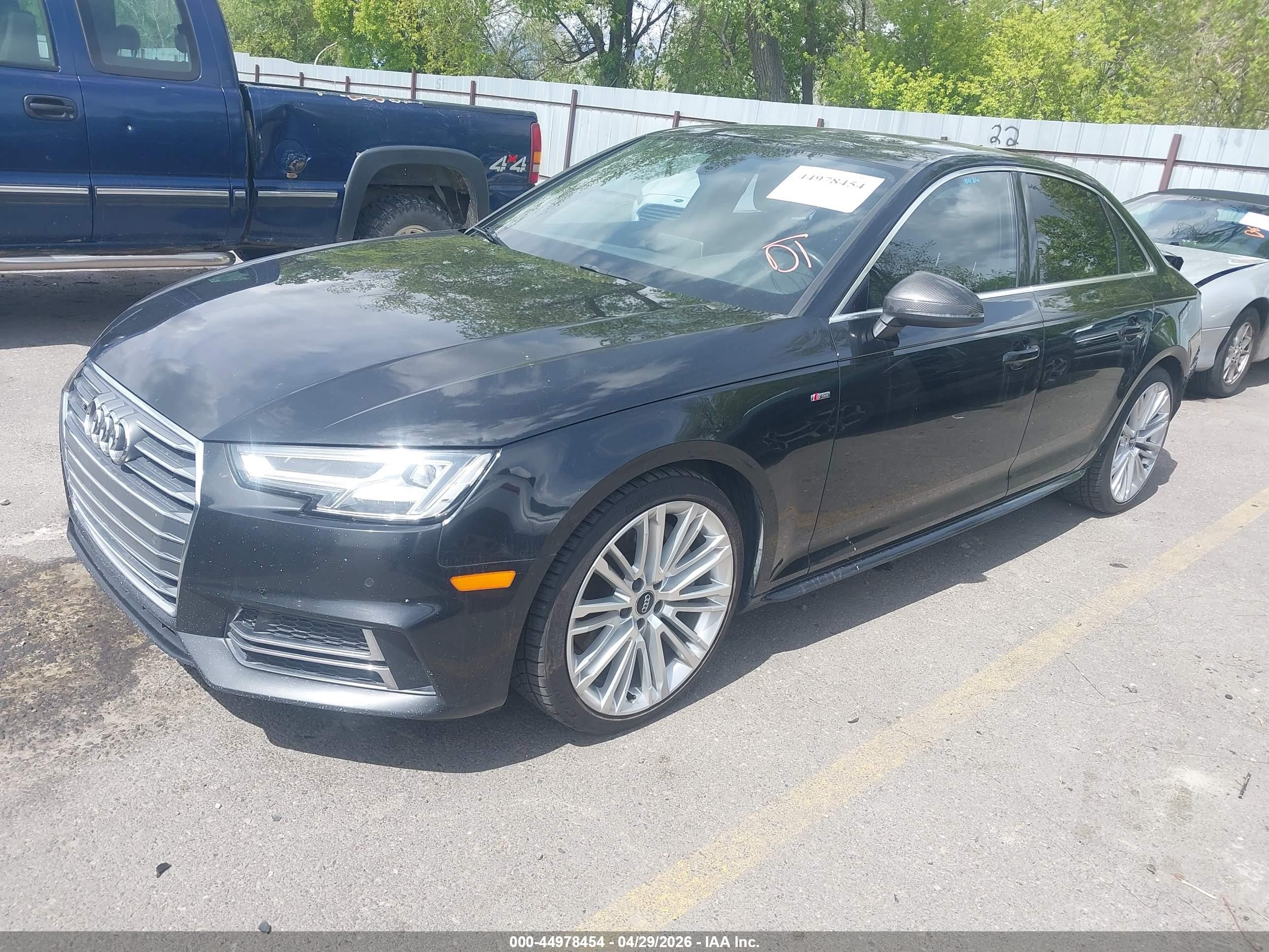 2017 Audi A4 VIN WAUENAF47HN067813 IAAI salvage auction — Rear End, Salvage (Utah), sold $4,150 on 2026-07-09 (photo 2)
