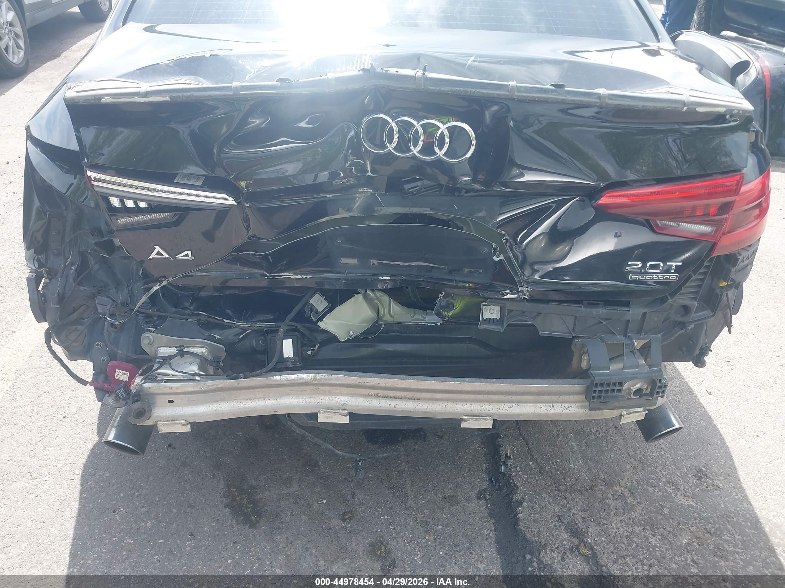 2017 Audi A4 VIN WAUENAF47HN067813 IAAI salvage auction — Rear End, Salvage (Utah), sold $4,150 on 2026-07-09 (photo 6)