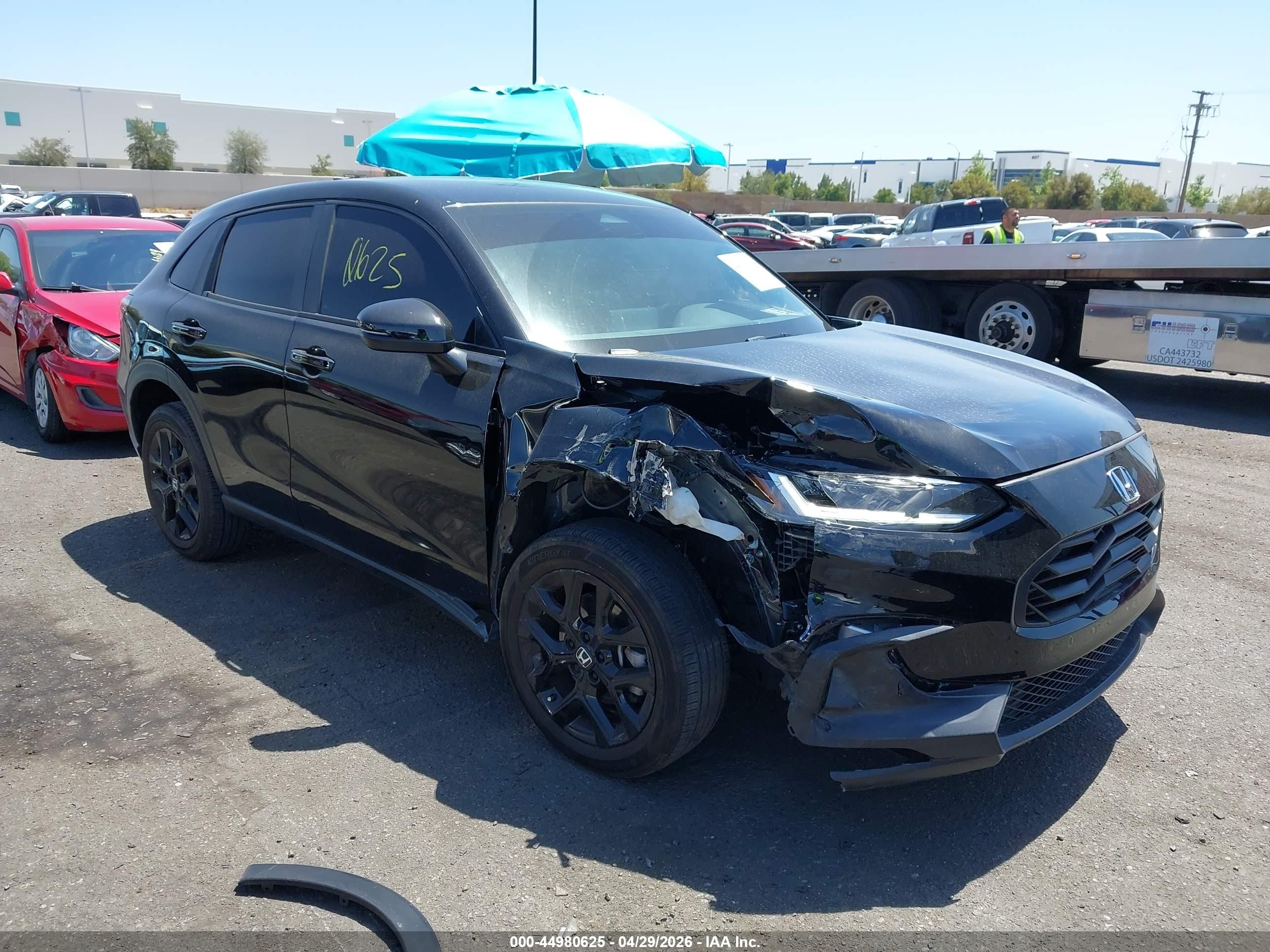 2025 Honda HR-V VIN 3CZRZ1H52SM741327 IAAI salvage auction — Front End, Salvage Certificate (California), sold $7,500 on 2026-07-10 (photo 1)