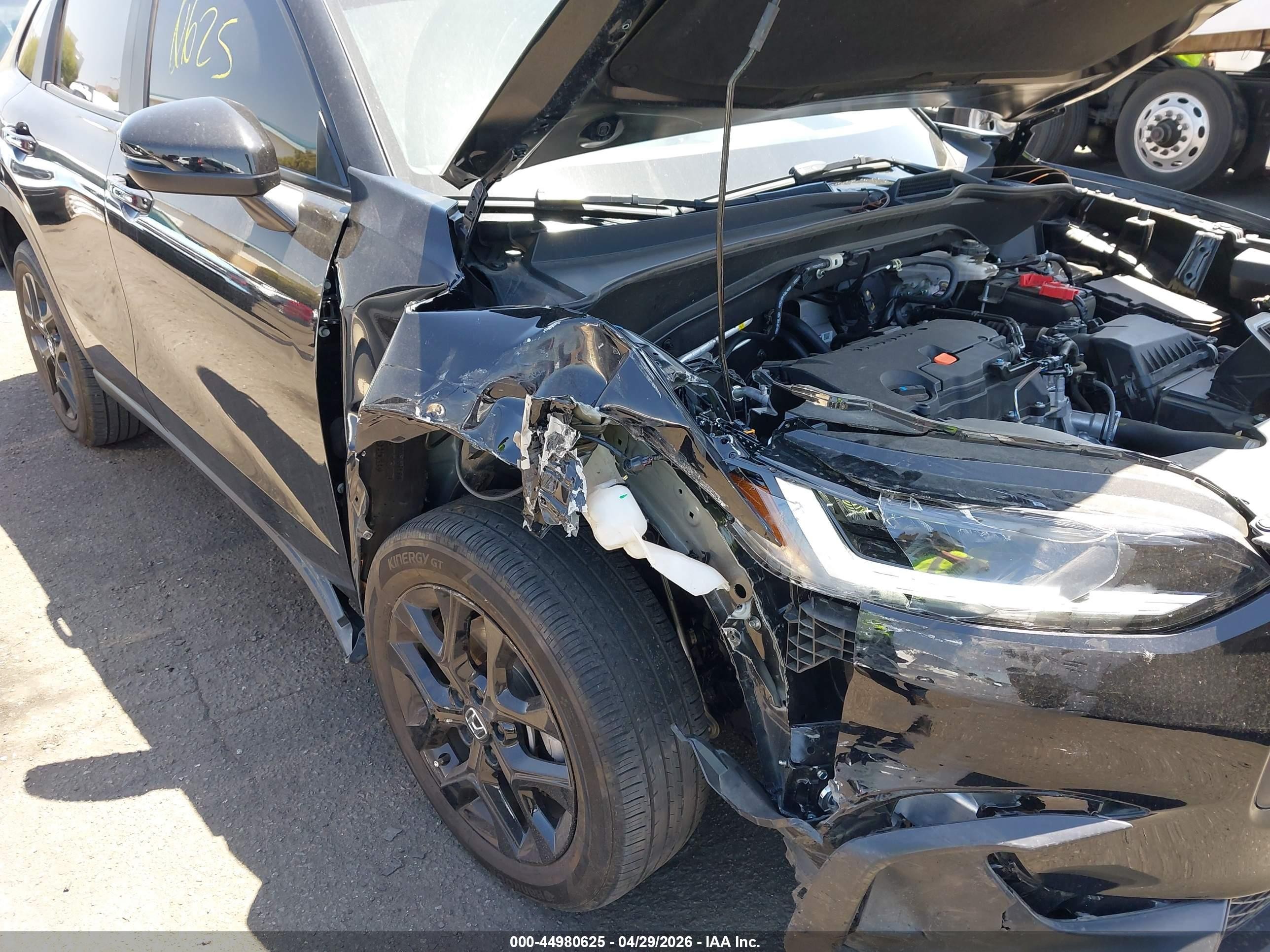 2025 Honda HR-V VIN 3CZRZ1H52SM741327 IAAI salvage auction — Front End, Salvage Certificate (California), sold $7,500 on 2026-07-10 (photo 6)