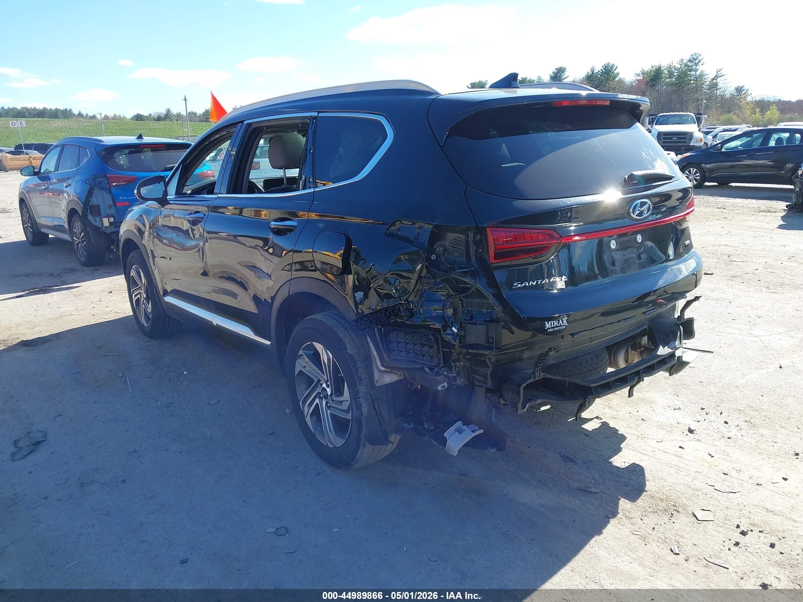 2022 Hyundai Santa Fe VIN 5NMS3DAJXNH406874 IAAI salvage auction — Side, Salvage (New Hampshire), sold $6,600 on 2026-07-12 (photo 3)