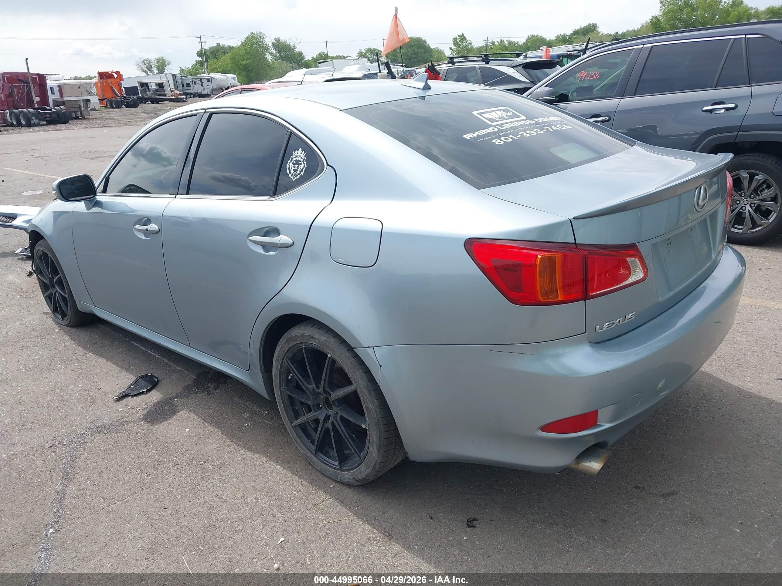 2010 Lexus IS 250 VIN JTHCF5C2XA5038103 IAAI salvage auction — Front End, Salvage (Utah), sold $625 on 2026-07-09 (photo 3)