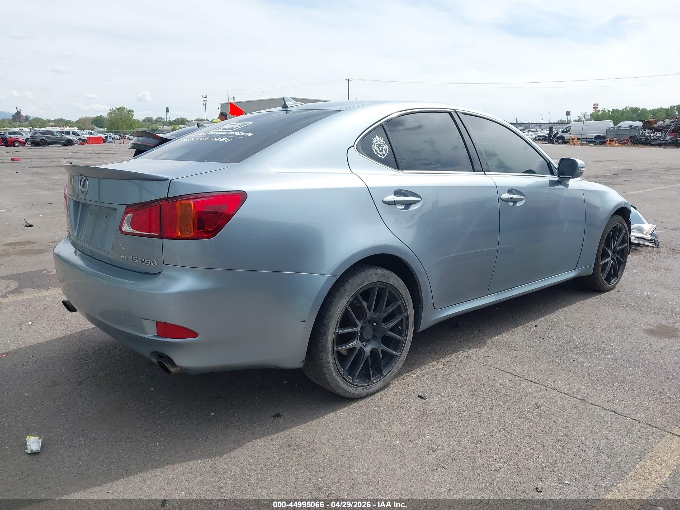 2010 Lexus IS 250 VIN JTHCF5C2XA5038103 IAAI salvage auction — Front End, Salvage (Utah), sold $625 on 2026-07-09 (photo 4)