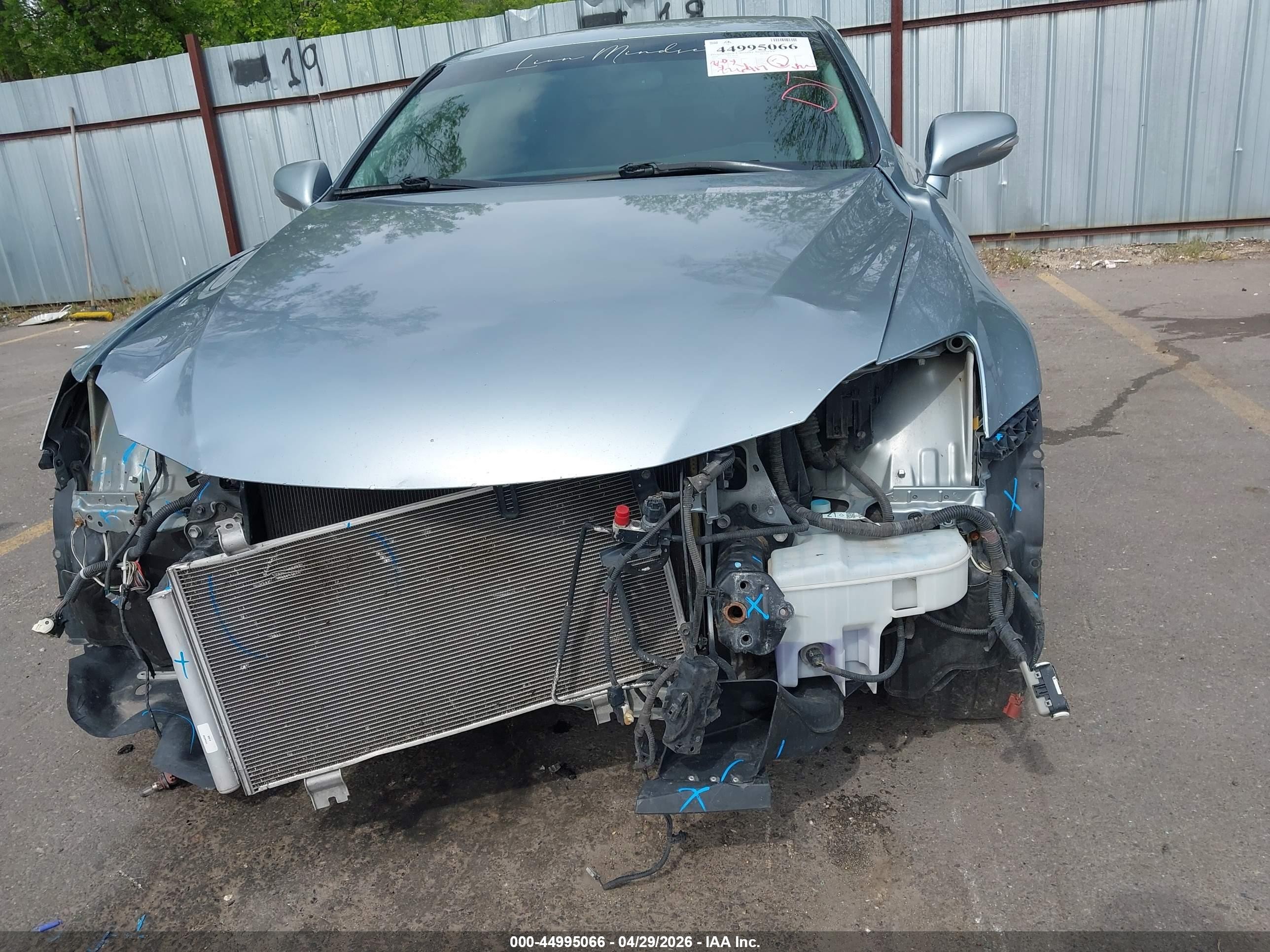 2010 Lexus IS 250 VIN JTHCF5C2XA5038103 IAAI salvage auction — Front End, Salvage (Utah), sold $625 on 2026-07-09 (photo 6)