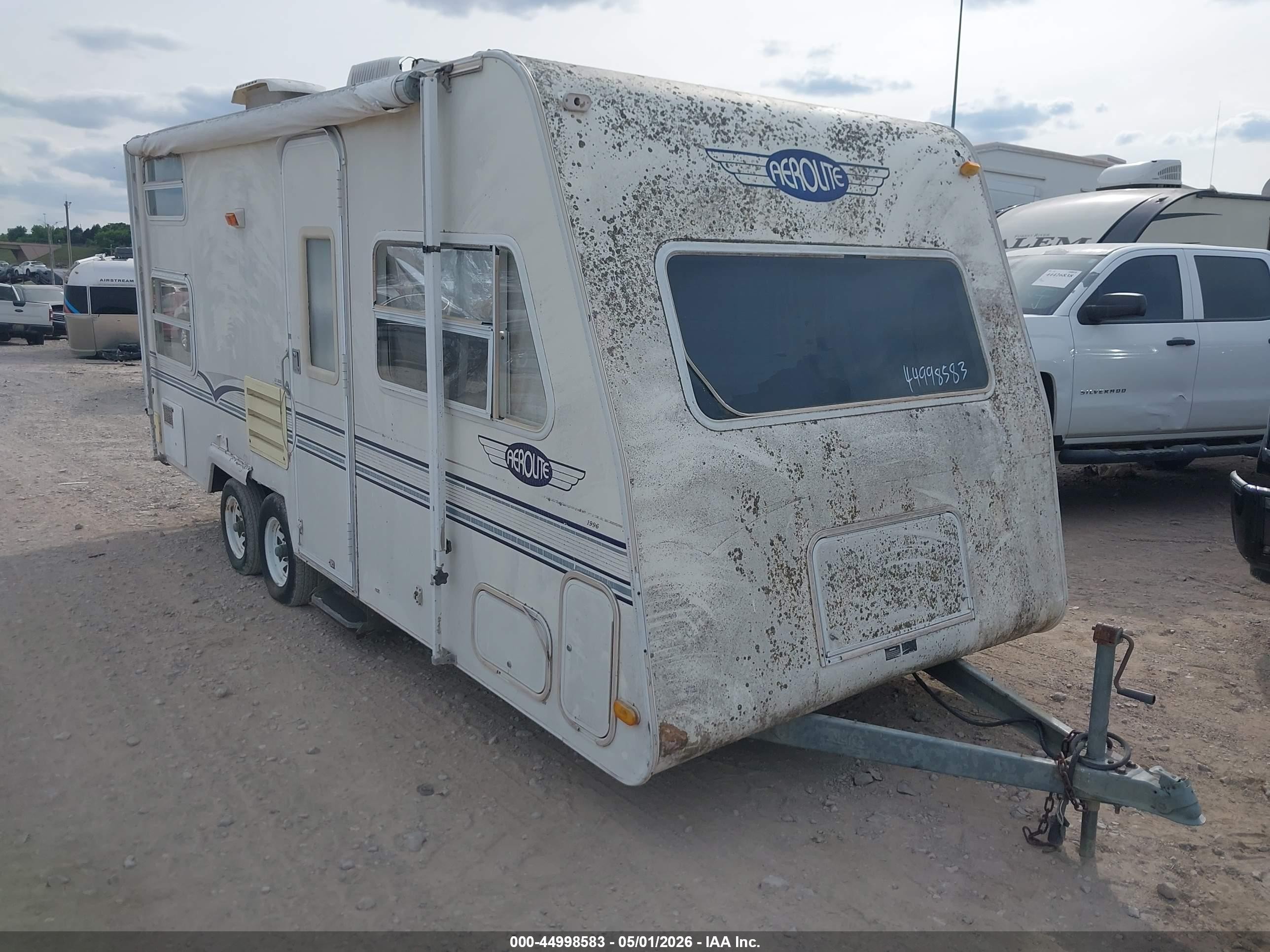 1996 Dutchman Aerolite VIN 4PXT1212XT1002582 IAAI salvage auction — Water/Flood, Clear (Oklahoma), sold $125 on 2026-09-09 (photo 1)
