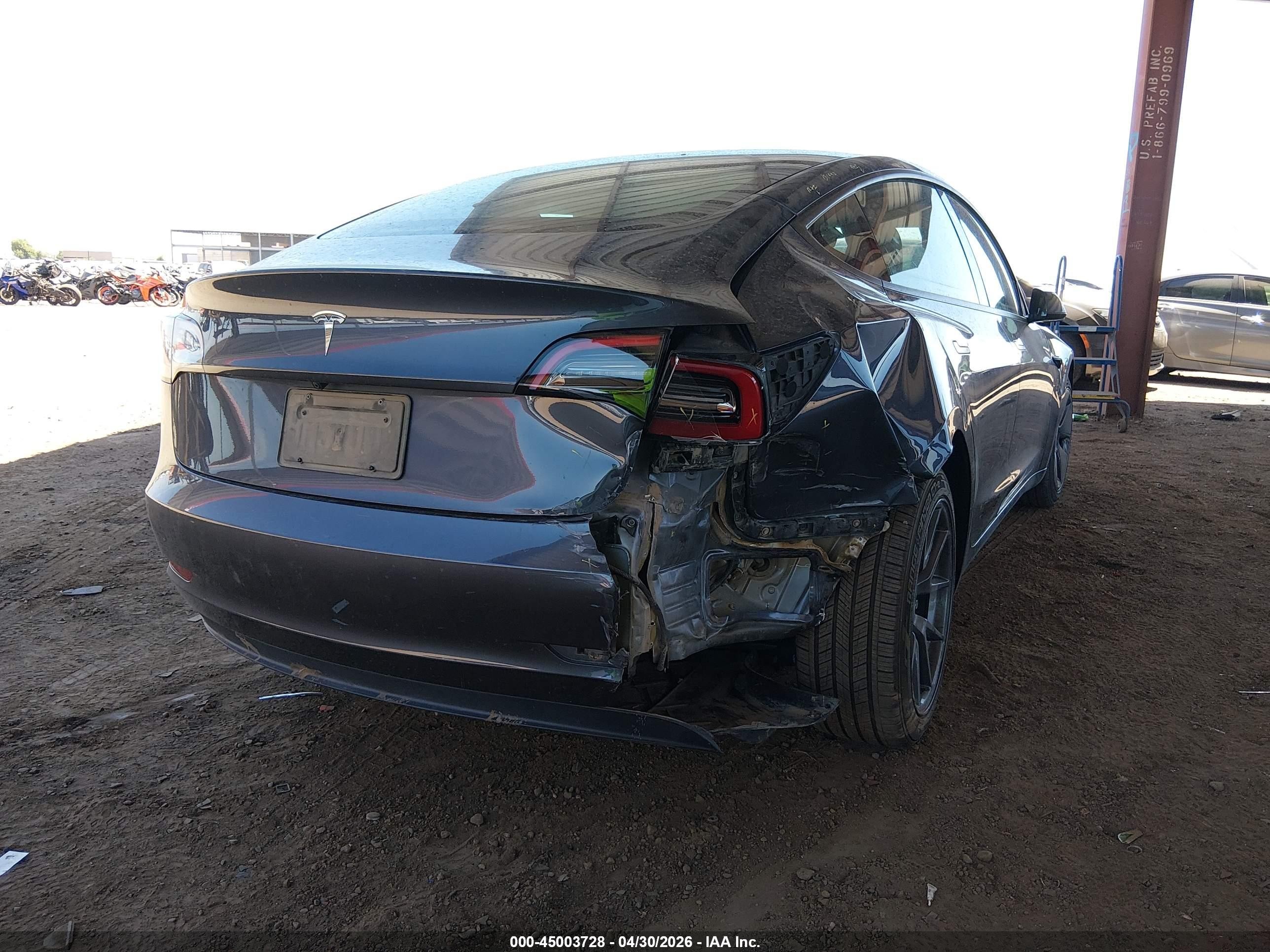 2023 Tesla Model 3 VIN 5YJ3E1EA0PF700747 IAAI salvage auction — Rear End, Salvage (Arizona), sold $7,650 on 2026-09-03 (photo 6)
