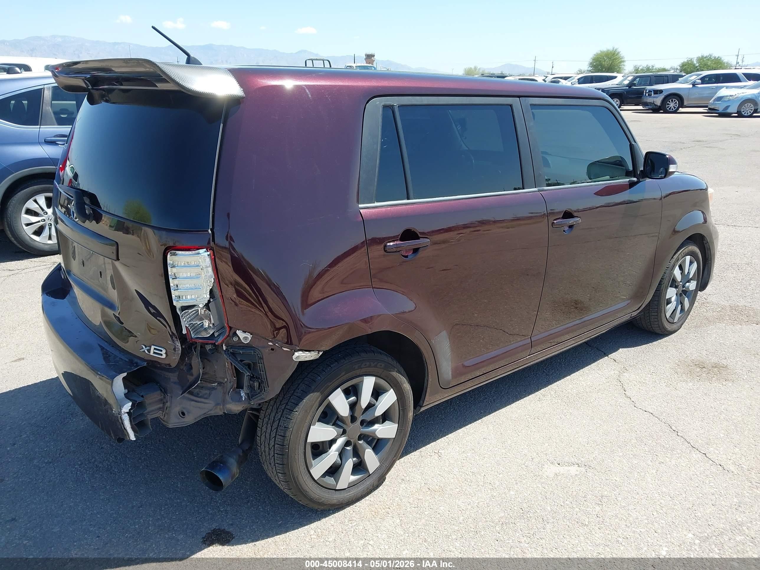 2011 Scion xB VIN JTLZE4FE6B1120292 IAAI salvage auction — Rear End, Salvage (Arizona), sold $450 on 2026-07-09 (photo 4)