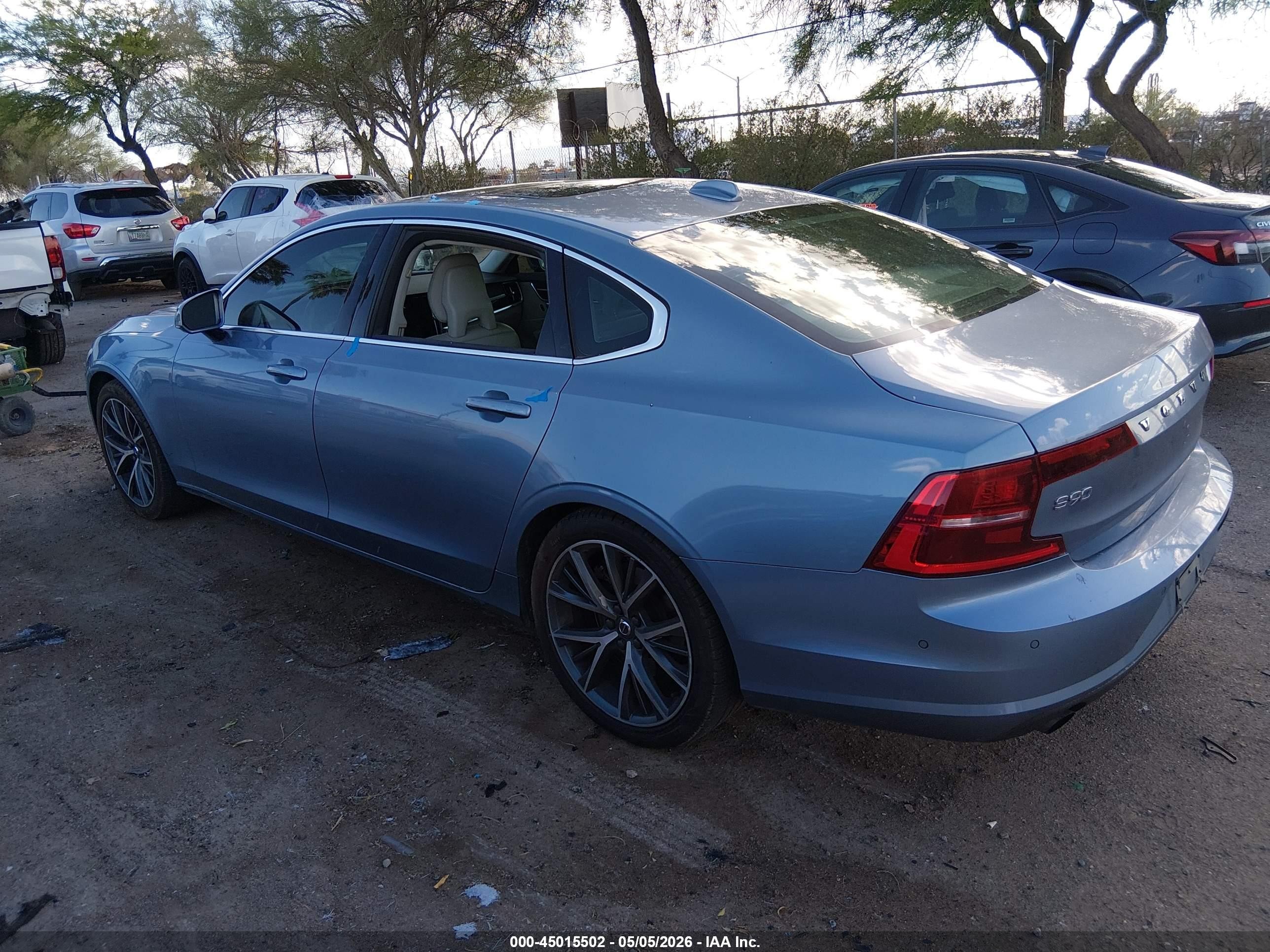 2018 Volvo S90 VIN LVY982MK8JP034910 IAAI salvage auction — Unknown, Salvage (Arizona), sold $825 on 2026-07-02 (photo 3)