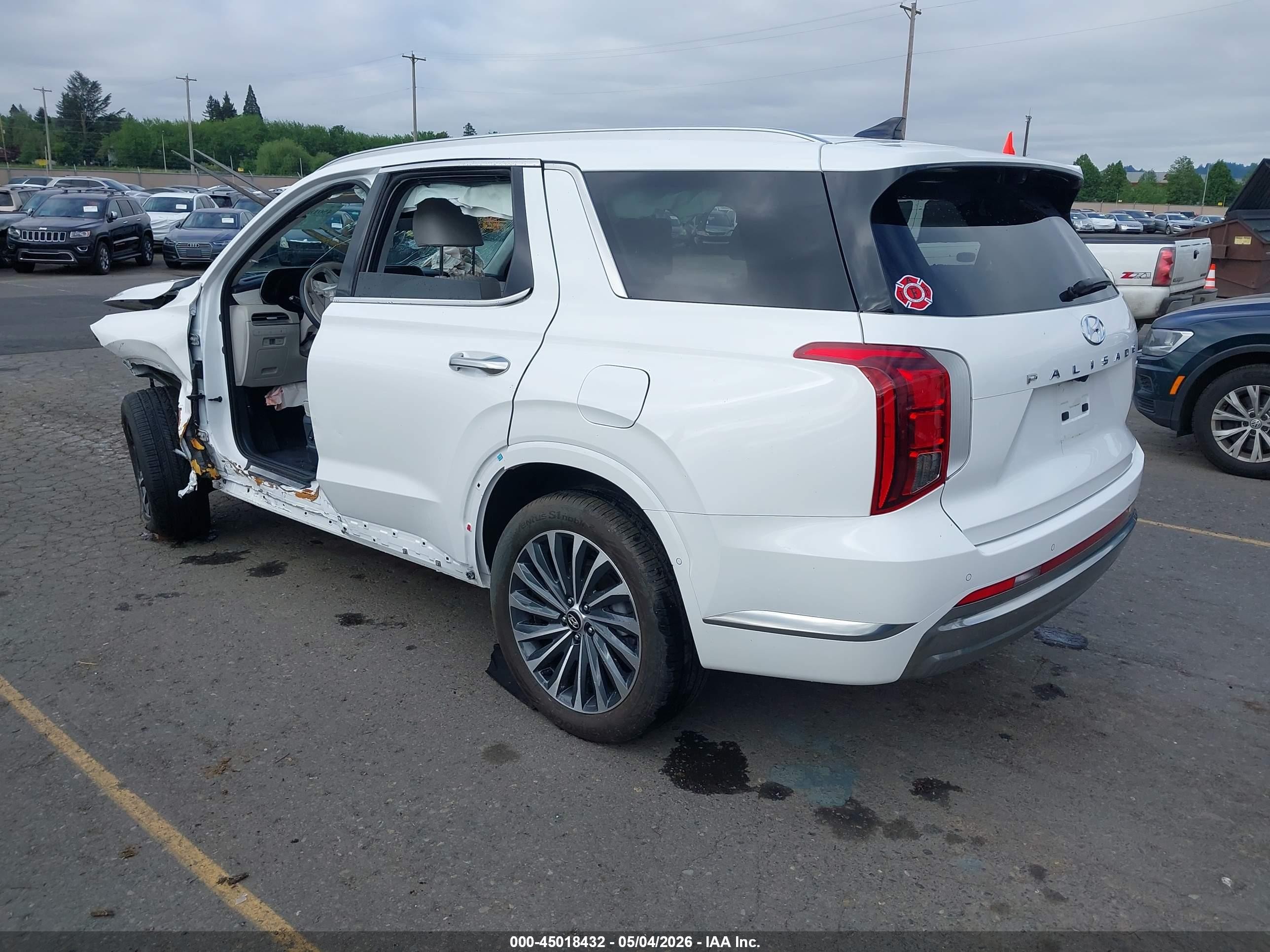 2025 Hyundai Palisade VIN KM8R7DGE9SU952319 IAAI salvage auction — Side, Salvage (Oregon), sold $9,950 on 2026-07-02 (photo 3)