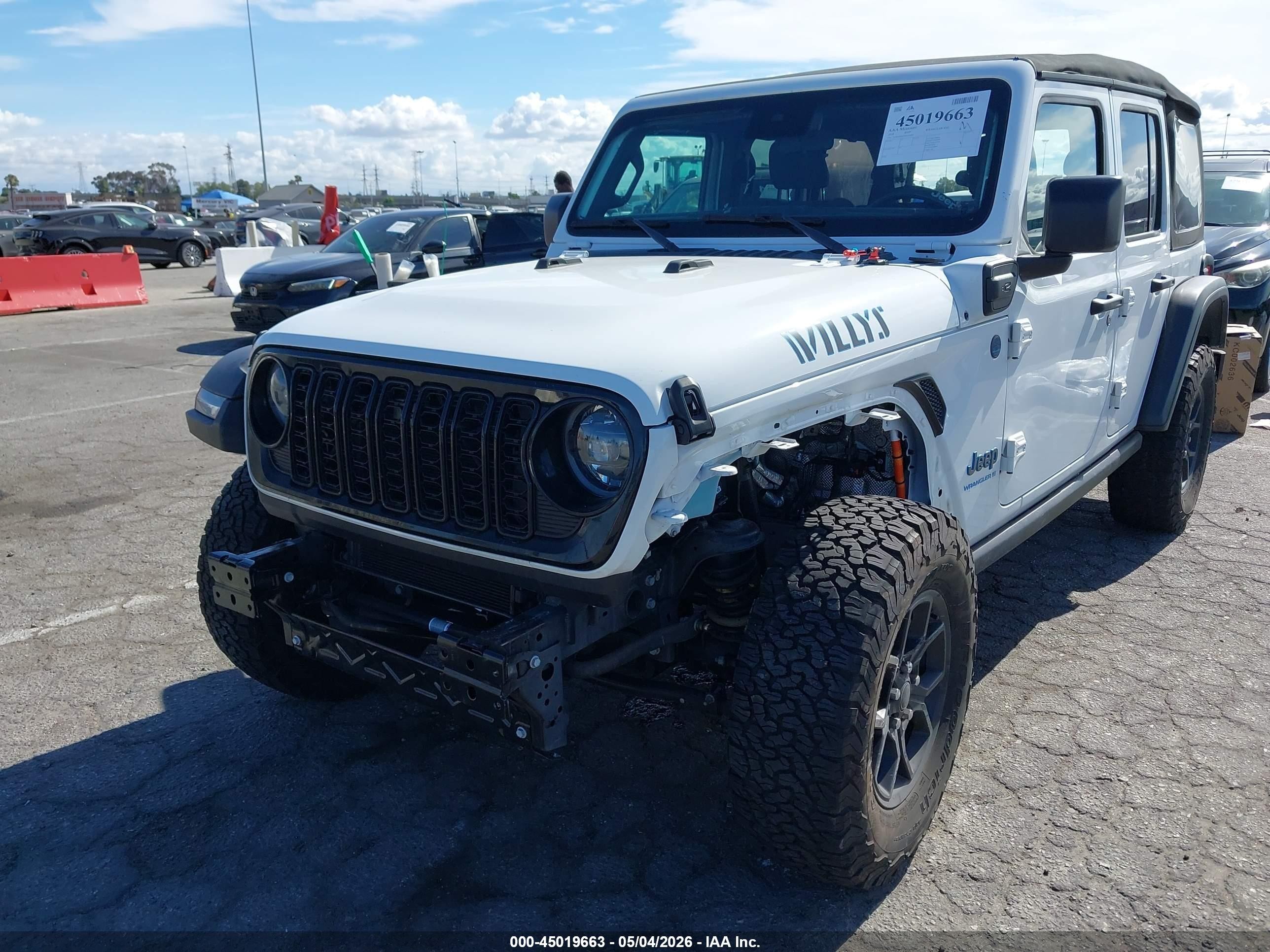 2024 Jeep Wrangler VIN 1C4RJXN62RW220809 IAAI salvage auction — Unknown, Salvage (California), sold $13,500 on 2026-07-09 (photo 6)