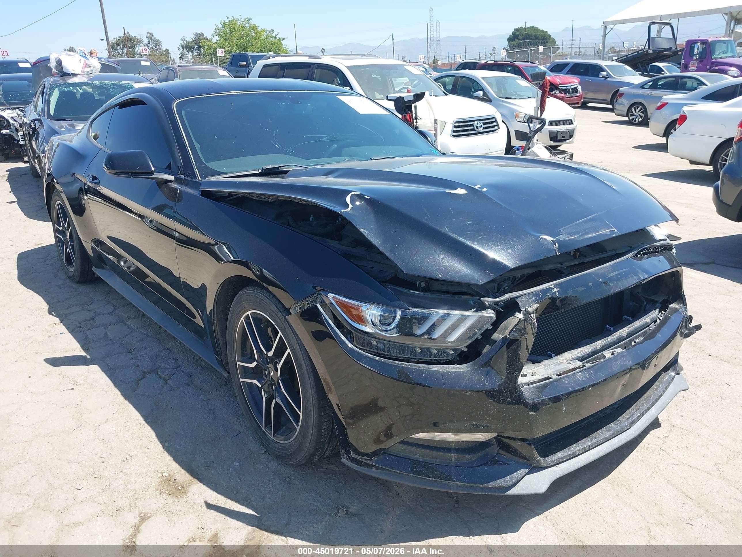 2016 Ford Mustang VIN 1FA6P8AM3G5279226 IAAI salvage auction — Front End, Salvage (California), sold $2,850 on 2026-07-11 (photo 1)