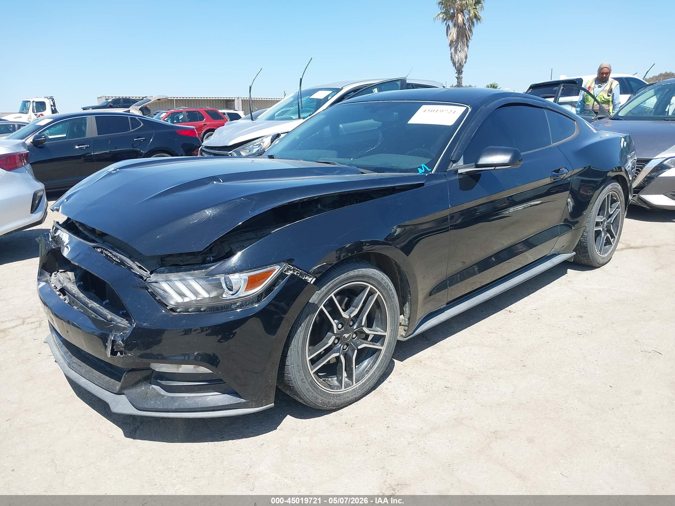 2016 Ford Mustang VIN 1FA6P8AM3G5279226 IAAI salvage auction — Front End, Salvage (California), sold $2,850 on 2026-07-11 (photo 2)