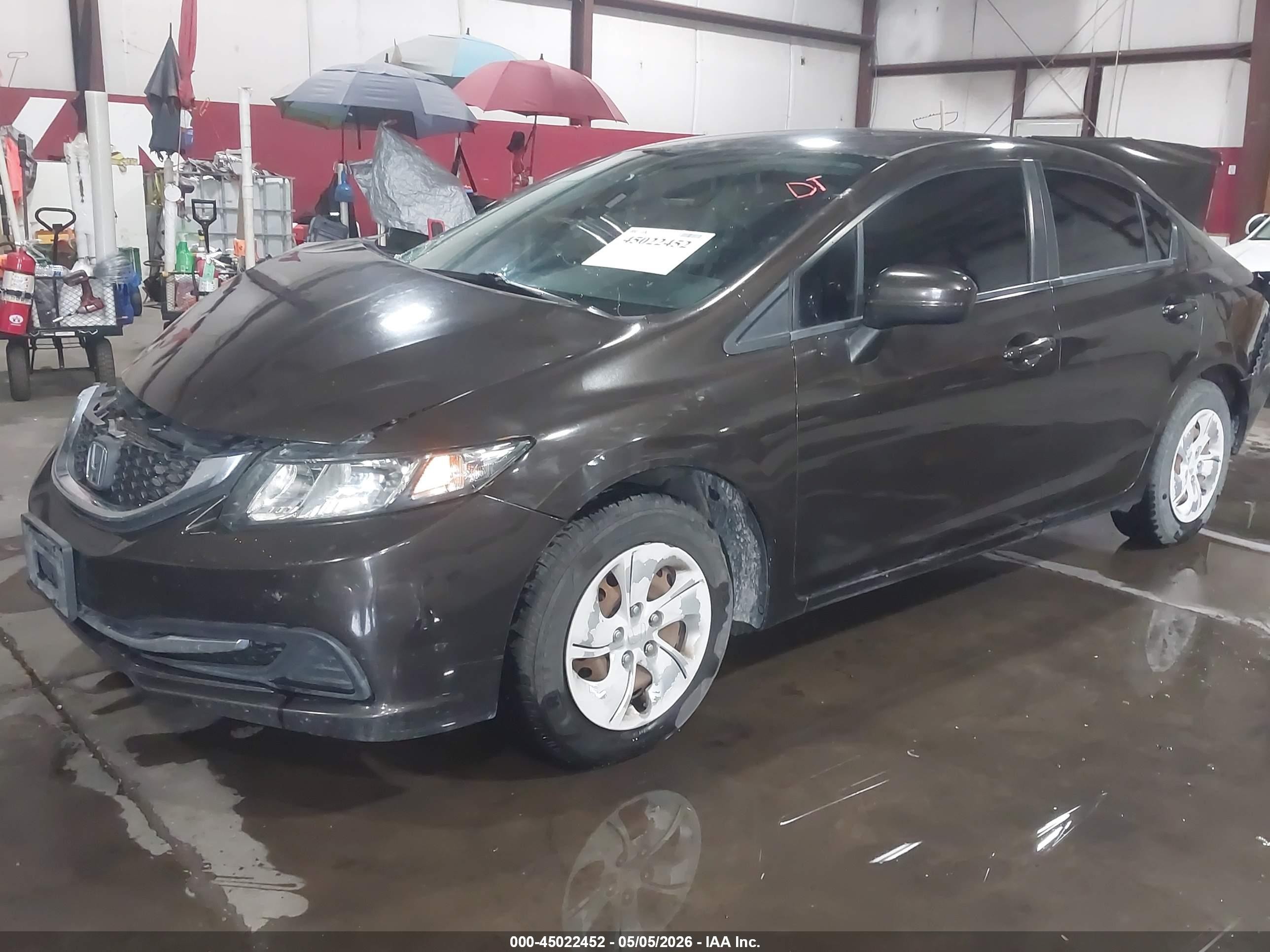2014 Honda Civic VIN 2HGFB2F59EH539725 IAAI salvage auction — Rear End, Salvage (Idaho), sold $1,350 on 2026-07-09 (photo 2)