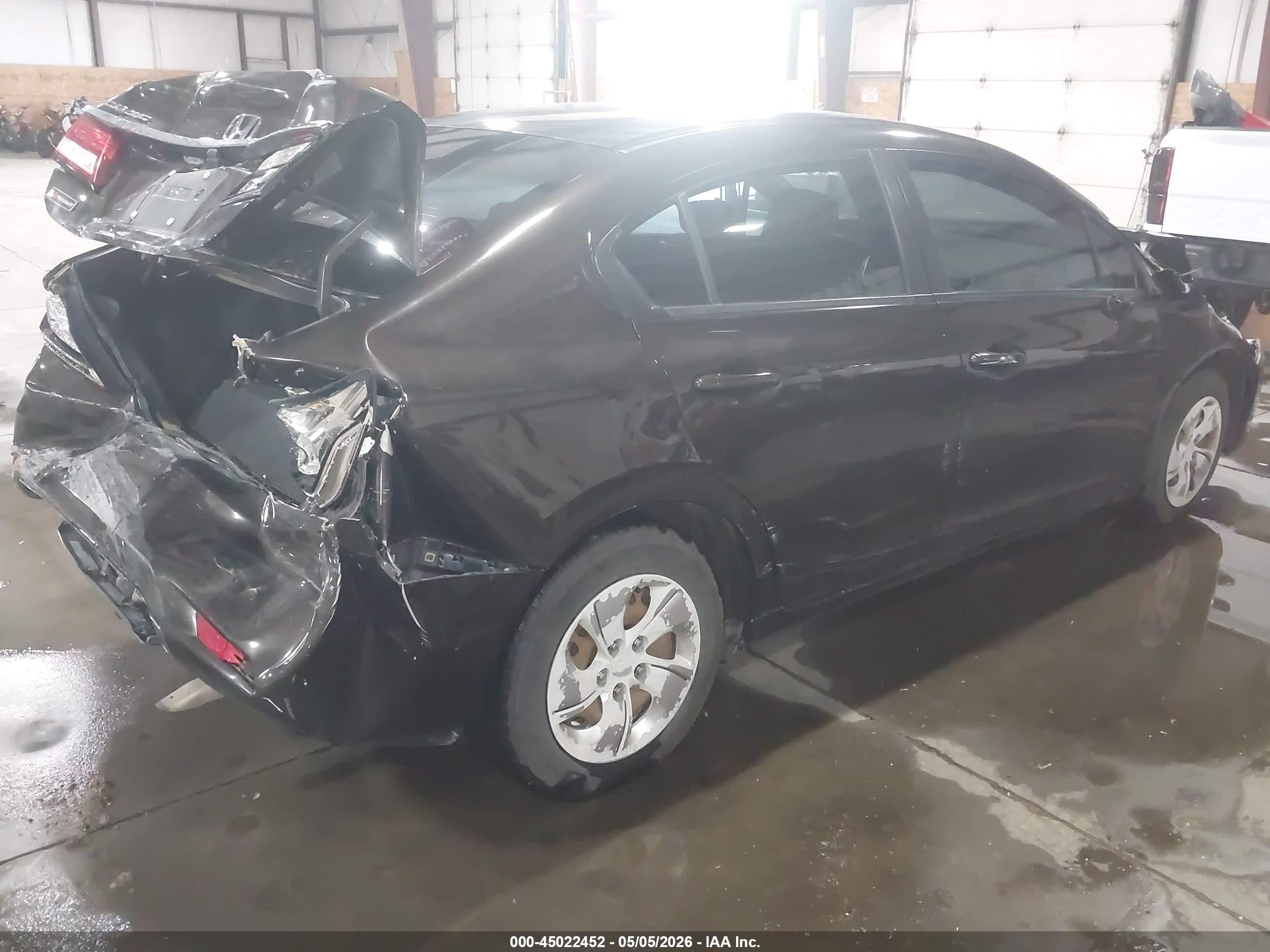 2014 Honda Civic VIN 2HGFB2F59EH539725 IAAI salvage auction — Rear End, Salvage (Idaho), sold $1,350 on 2026-07-09 (photo 4)