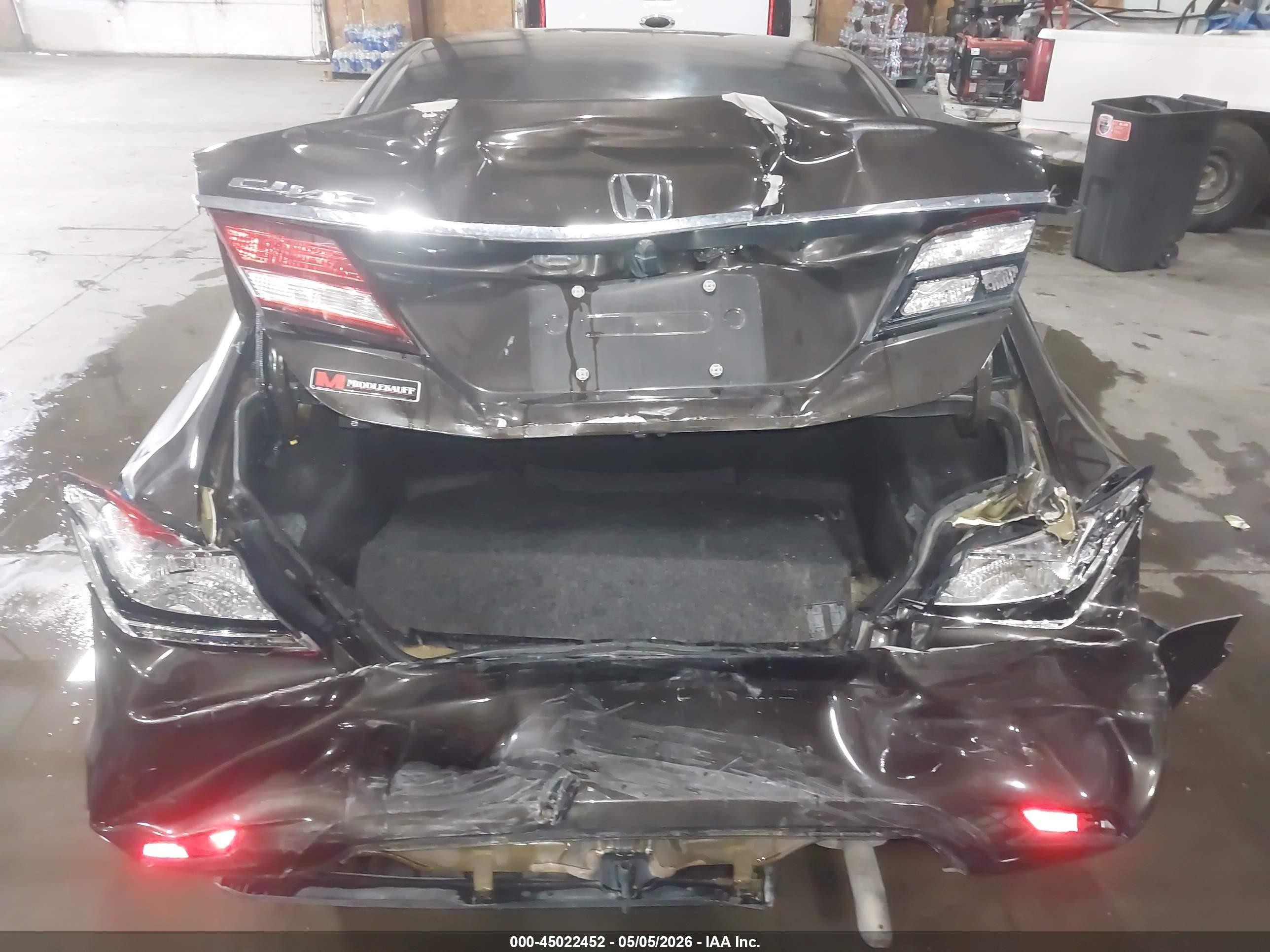 2014 Honda Civic VIN 2HGFB2F59EH539725 IAAI salvage auction — Rear End, Salvage (Idaho), sold $1,350 on 2026-07-09 (photo 6)