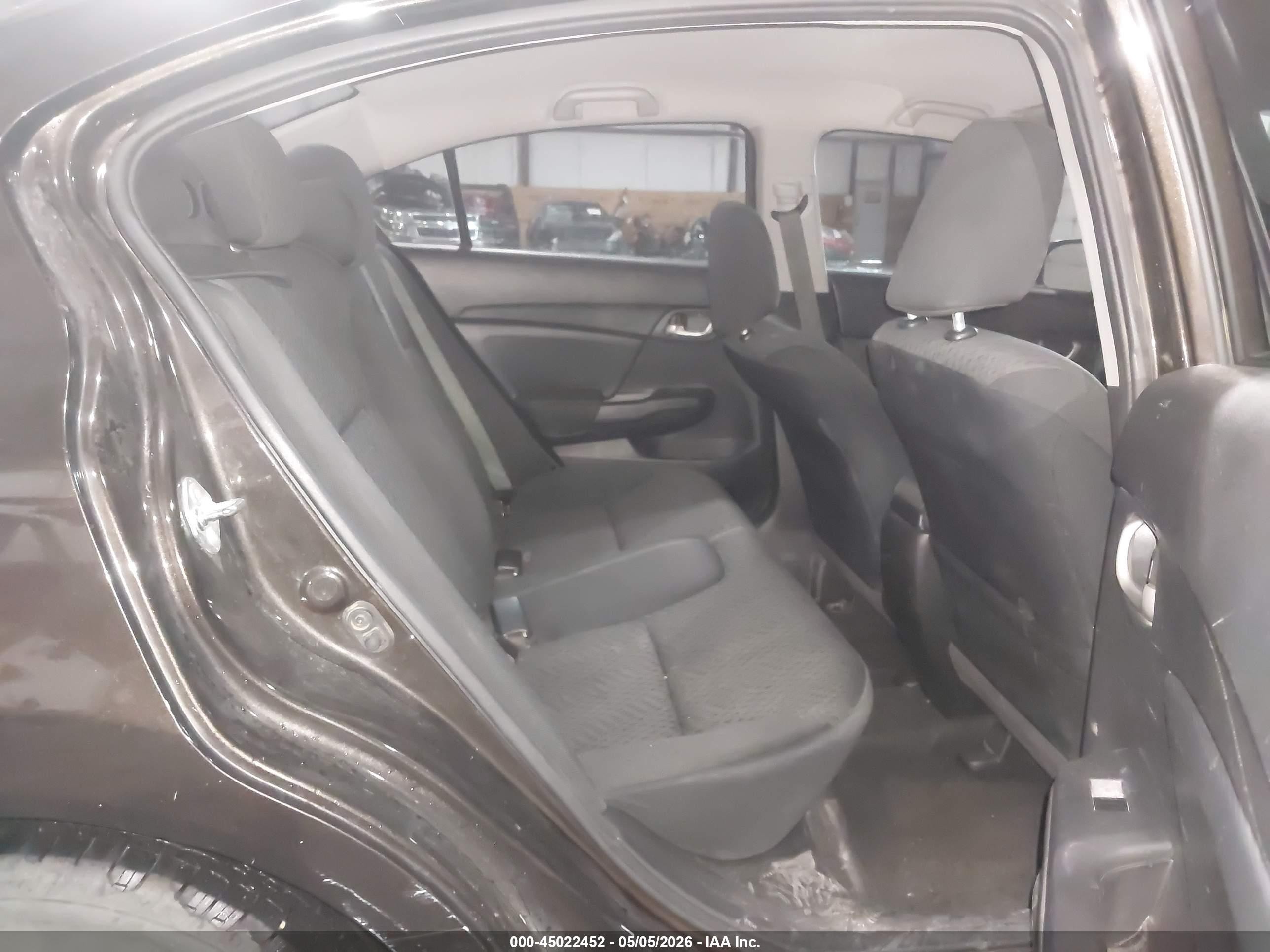 2014 Honda Civic VIN 2HGFB2F59EH539725 IAAI salvage auction — Rear End, Salvage (Idaho), sold $1,350 on 2026-07-09 (photo 8)