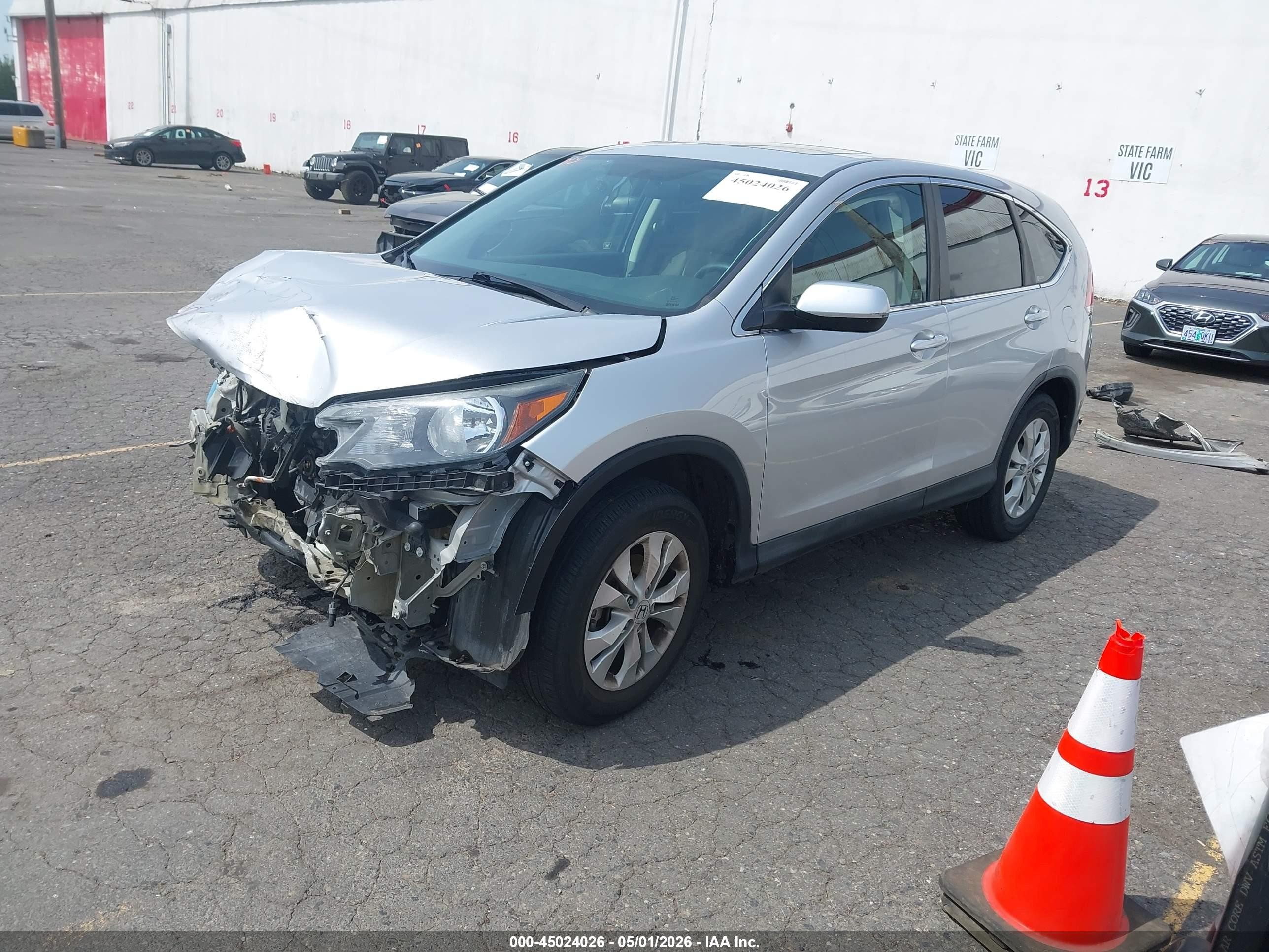 2012 Honda CR-V VIN 5J6RM4H59CL001129 IAAI salvage auction — Front End, Salvage (Oregon), sold $925 on 2026-07-02 (photo 2)