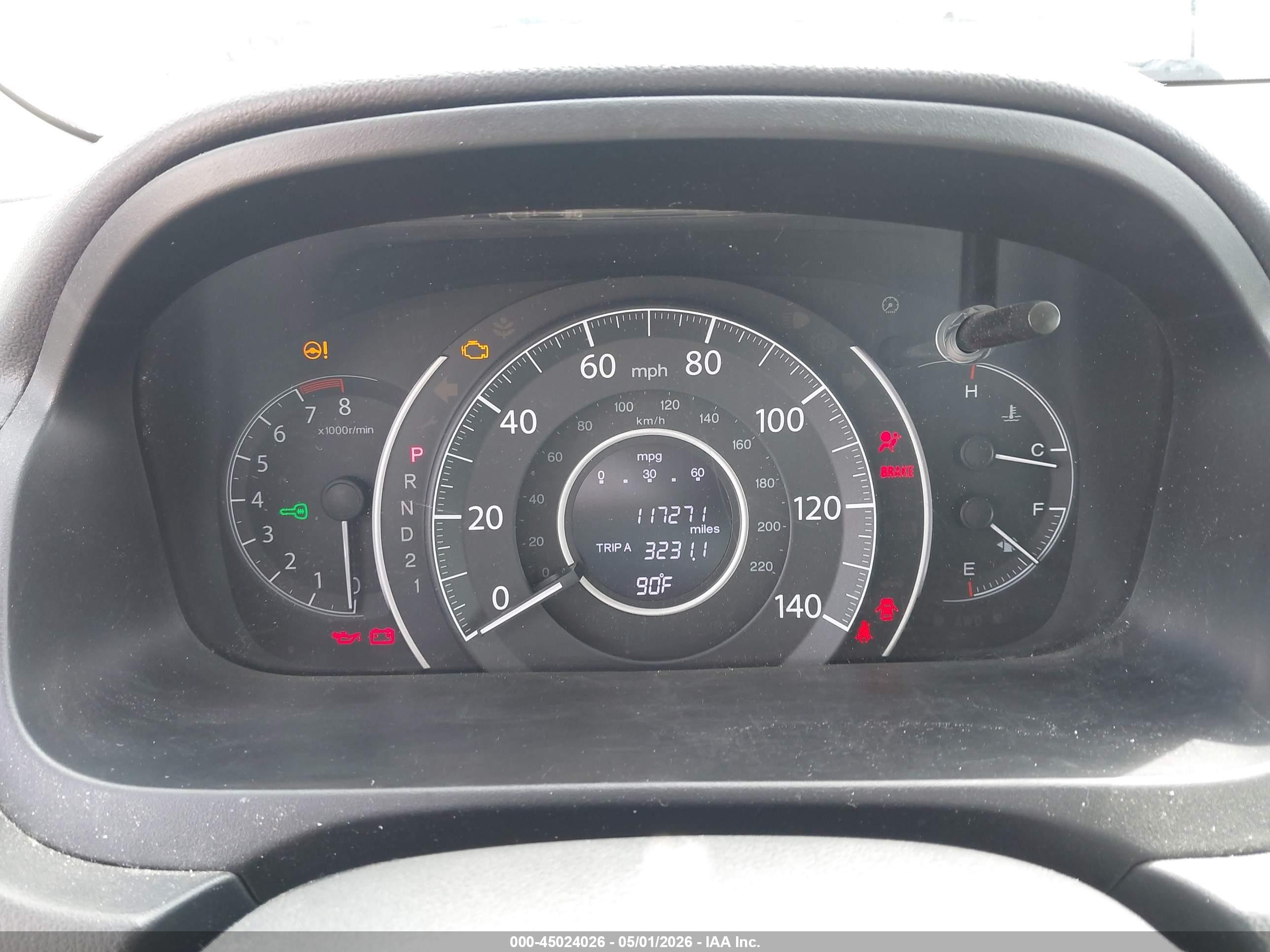 2012 Honda CR-V VIN 5J6RM4H59CL001129 IAAI salvage auction — Front End, Salvage (Oregon), sold $925 on 2026-07-02 (photo 7)