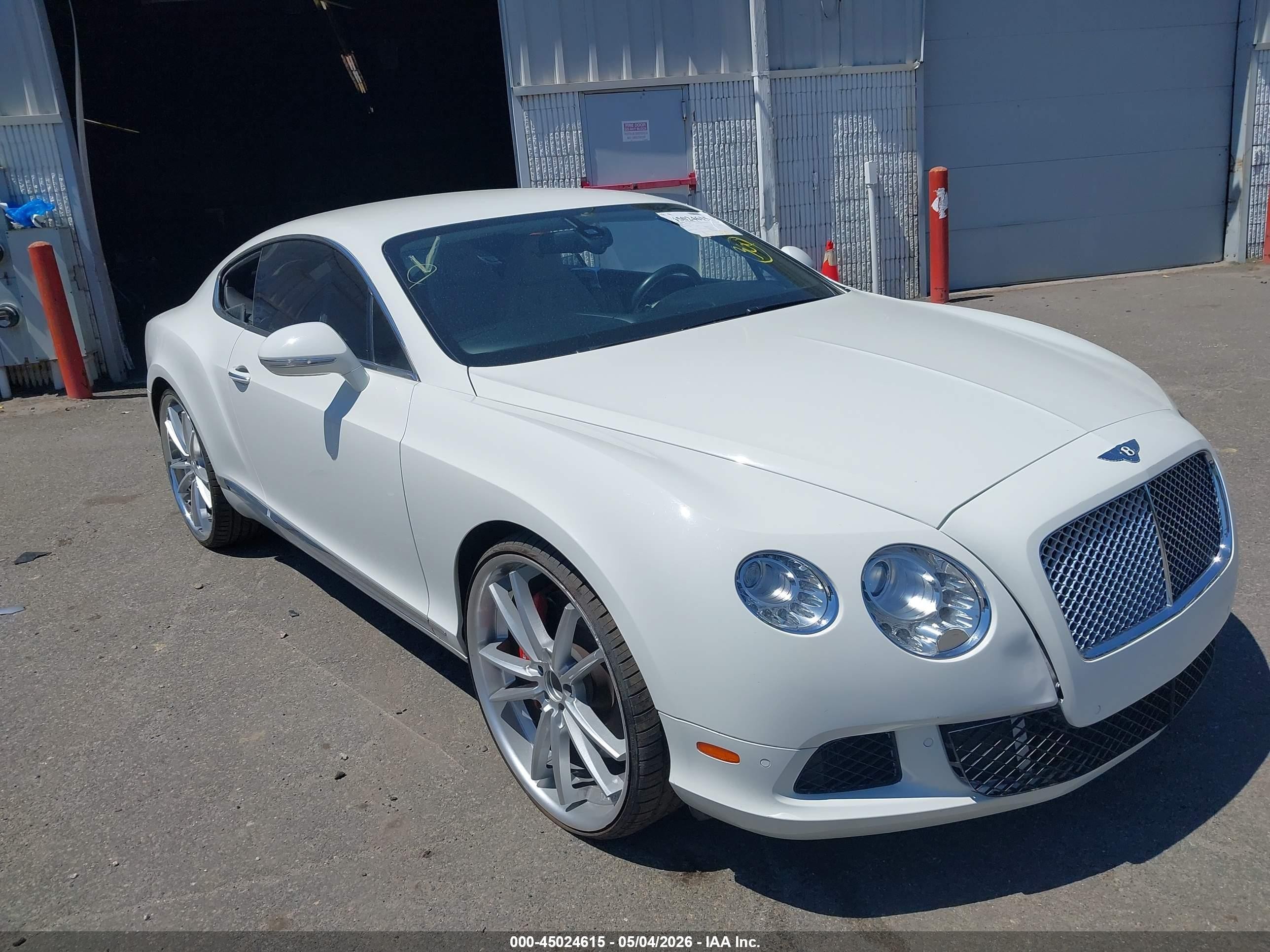 2012 Bentley Continental gt VIN SCBFR7ZAXCC071524 IAAI salvage auction — Normal Wear, Clear (New York), sold $27,500 on 2026-05-12 (photo 1)