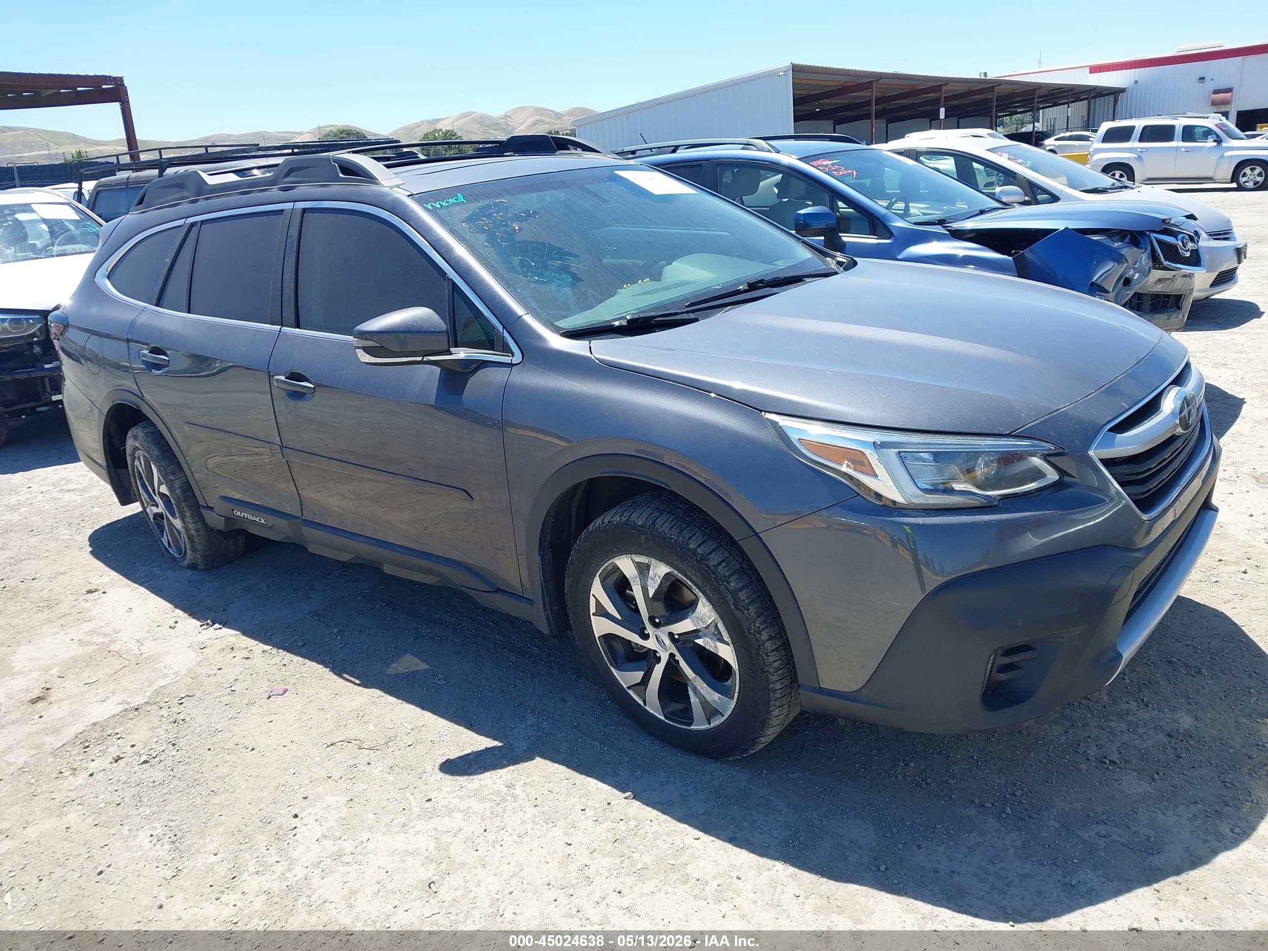 2021 Subaru Outback VIN 4S4BTGND8M3187203 IAAI salvage auction — Side, Salvage (Nevada), sold $7,350 on 2026-07-06 (photo 1)