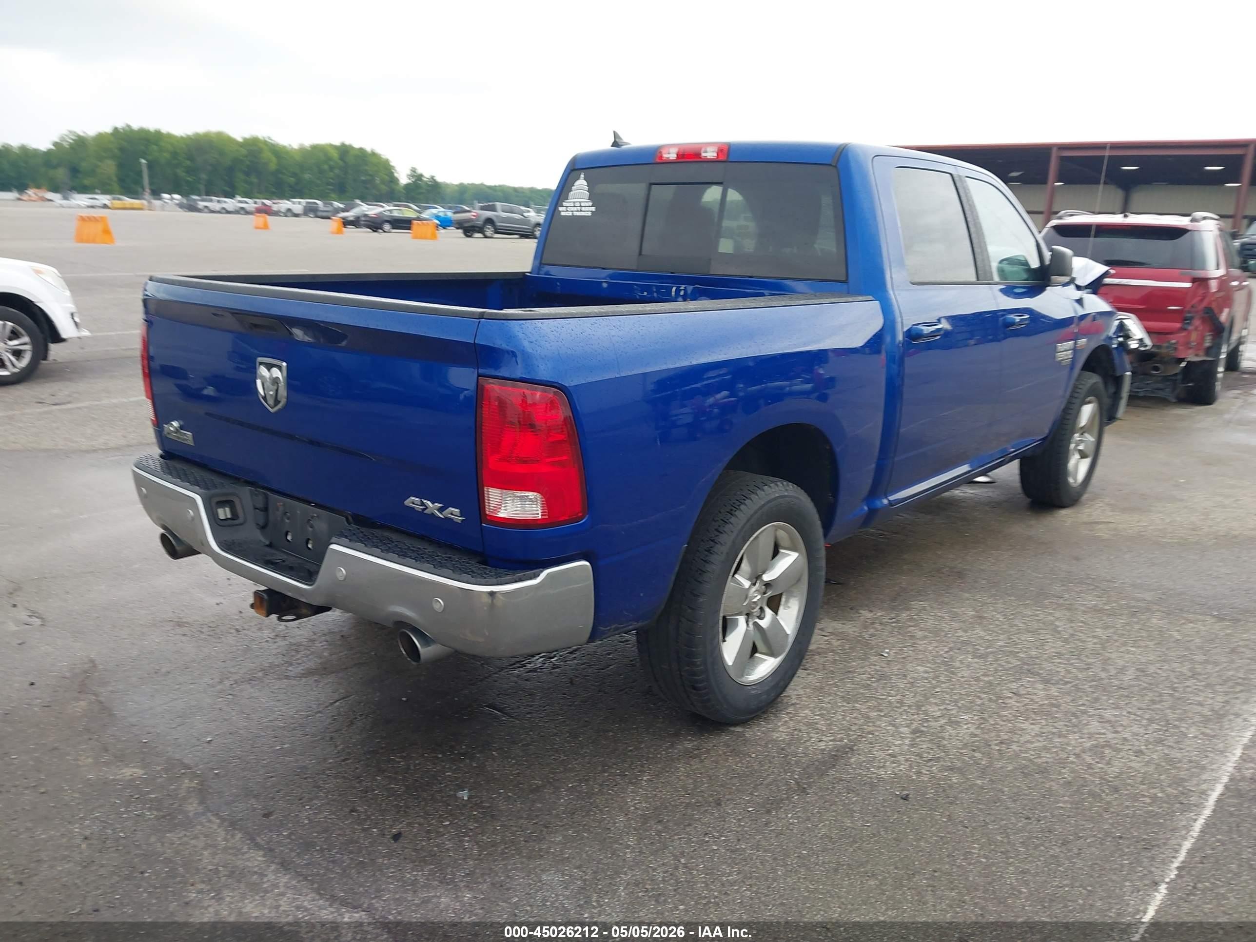 2019 Ram 1500 VIN 1C6RR7LT6KS702768 IAAI salvage auction — Front End, Salvage (Indiana), sold $2,500 on 2026-10-08 (photo 4)