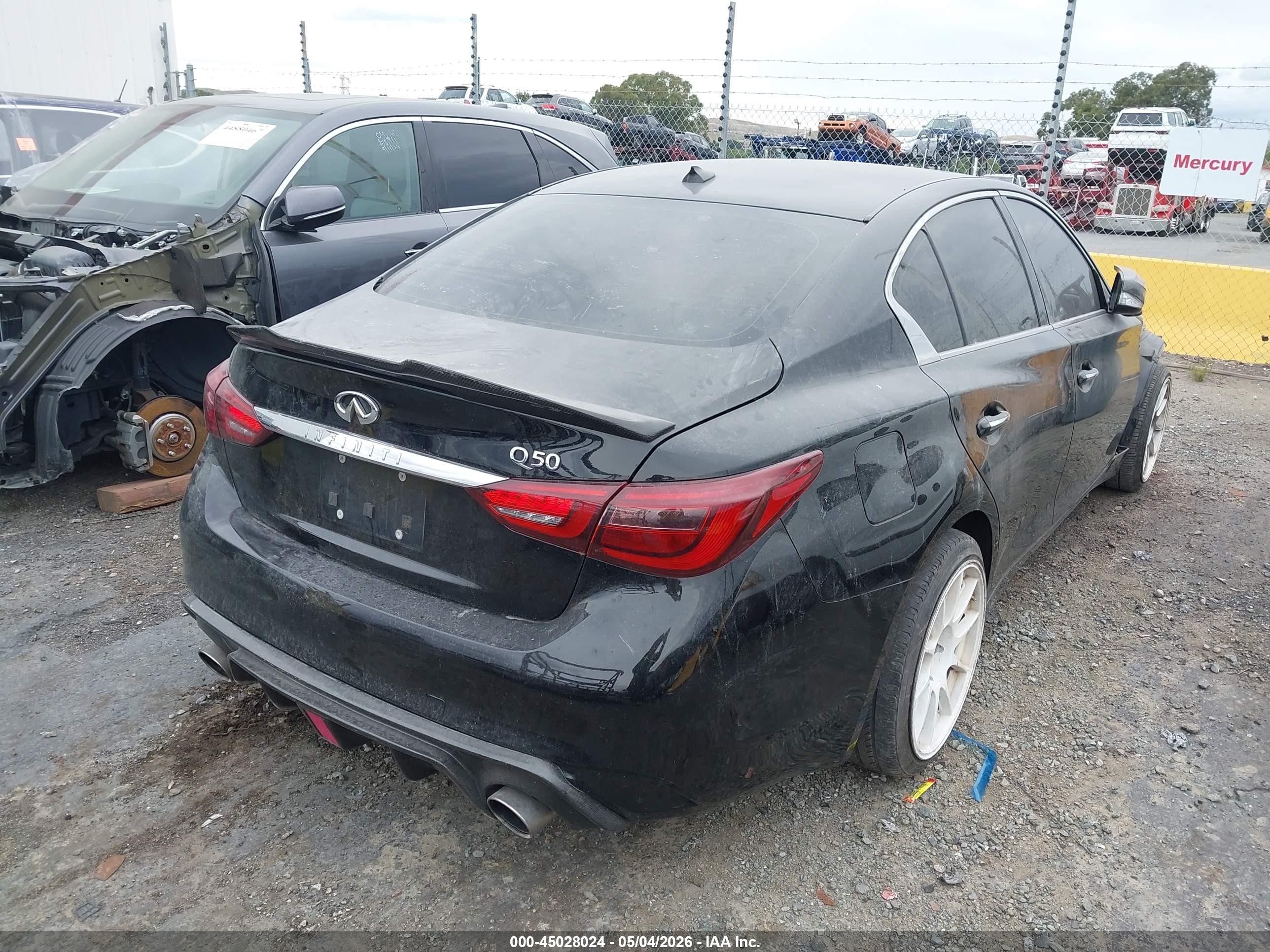 2020 Infiniti Q50 VIN JN1EV7AP4LM204313 IAAI salvage auction — Theft, Salvage (California), sold $1,925 on 2026-07-02 (photo 4)