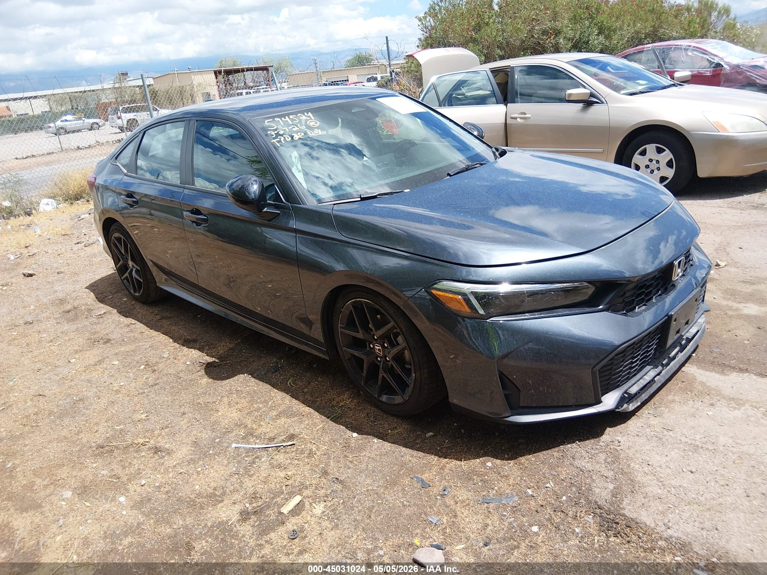2025 Honda Civic VIN 2HGFE2F52SH577929 IAAI salvage auction — Unknown, Salvage (Arizona), sold $7,000 on 2026-07-03 (photo 1)