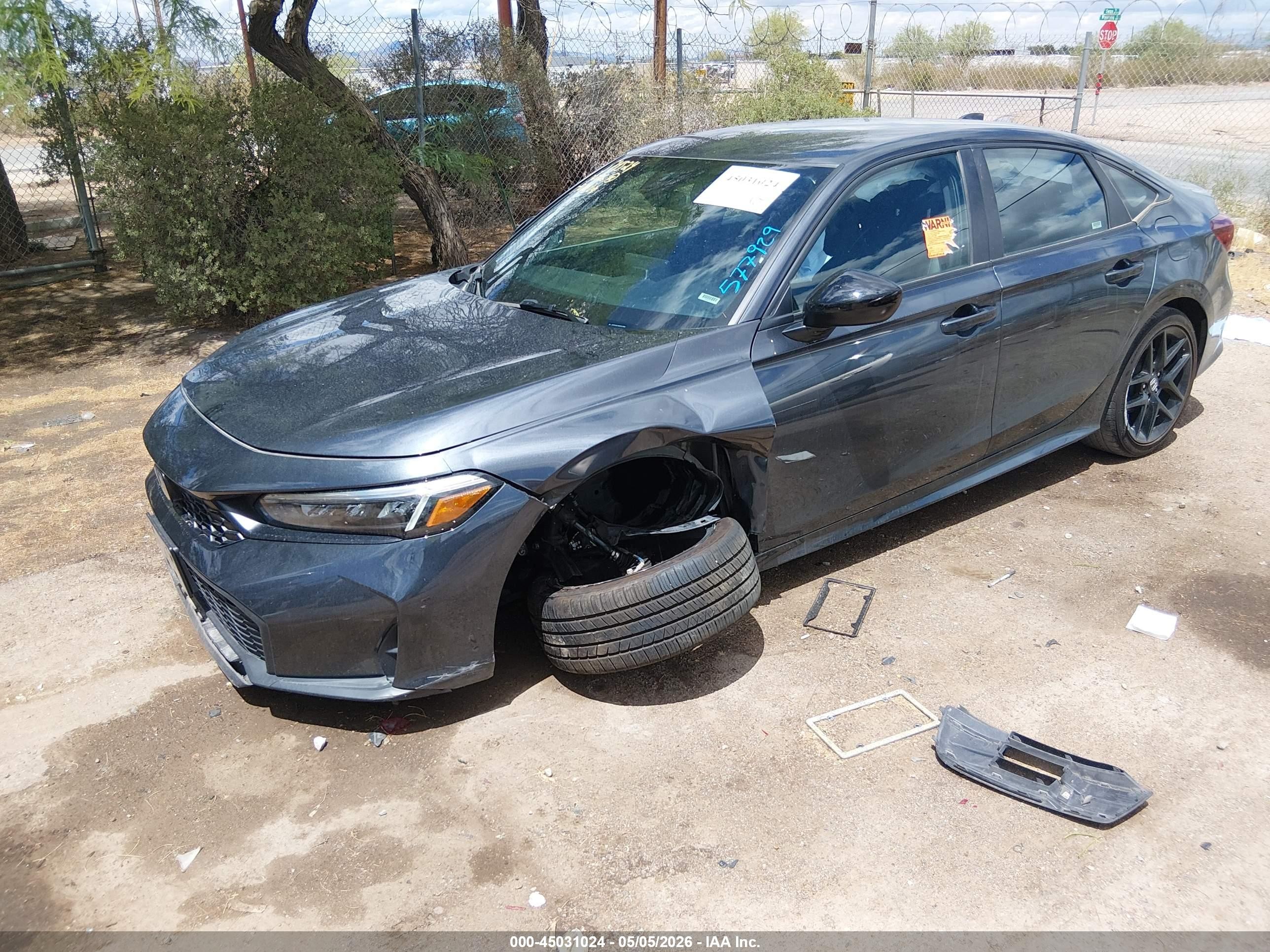 2025 Honda Civic VIN 2HGFE2F52SH577929 IAAI salvage auction — Unknown, Salvage (Arizona), sold $7,000 on 2026-07-03 (photo 2)