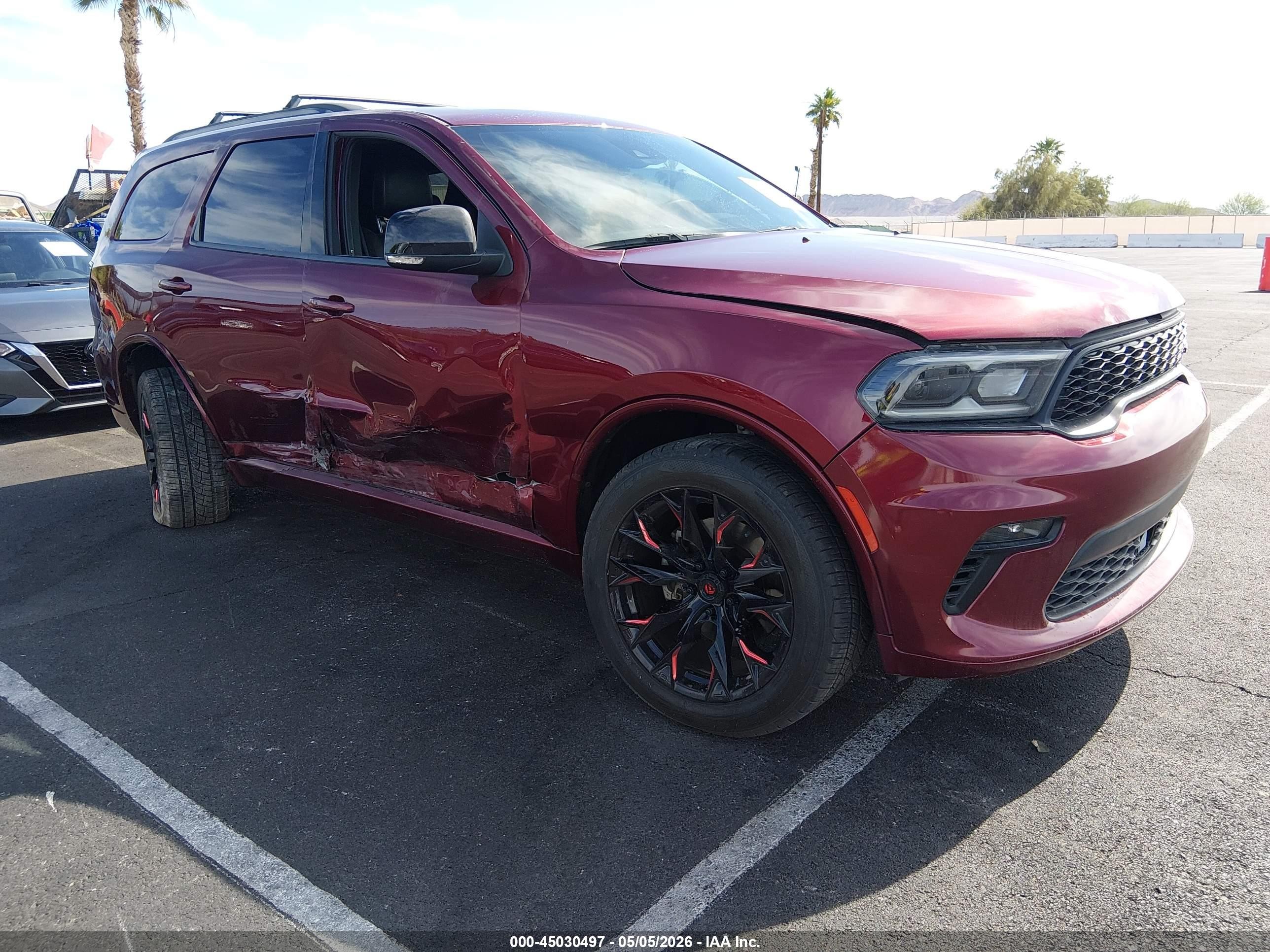 2023 Dodge Durango VIN 1C4RDJDG7PC573835 IAAI salvage auction — Side, Salvage (Nevada), sold $7,650 on 2026-07-10 (photo 1)