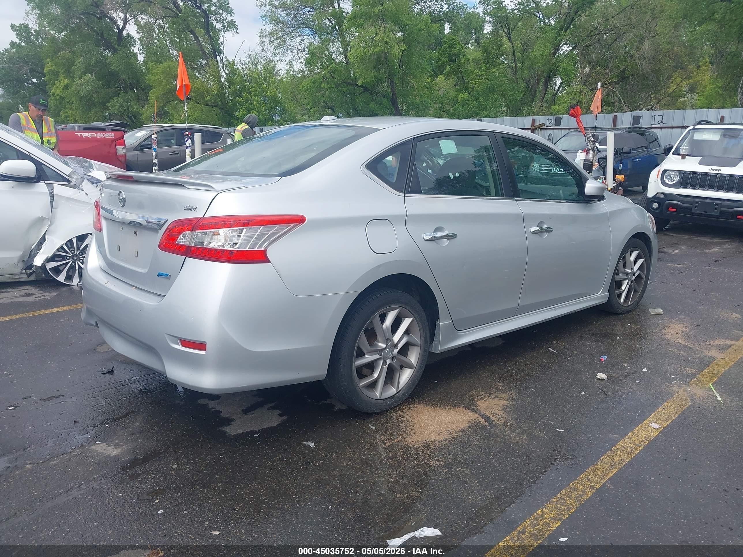 2014 Nissan Sentra VIN 3N1AB7AP9EY233202 IAAI salvage auction — Side, Salvage (Utah), sold $475 on 2026-09-14 (photo 4)