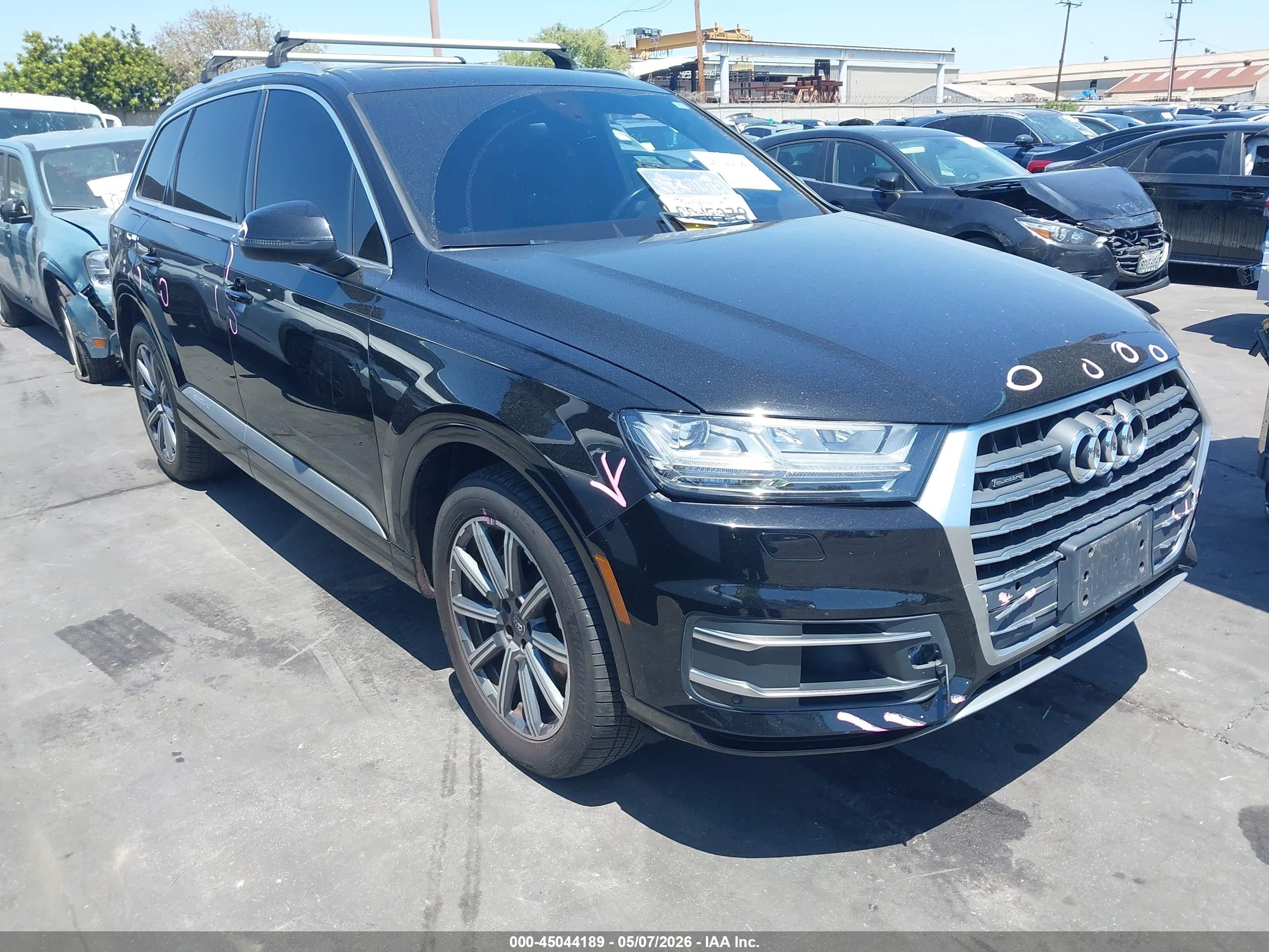 2018 Audi Q7 VIN WA1LAAF7XJD000385 IAAI salvage auction — Front End, Salvage Certificate (California), sold $6,400 on 2026-09-12 (photo 1)