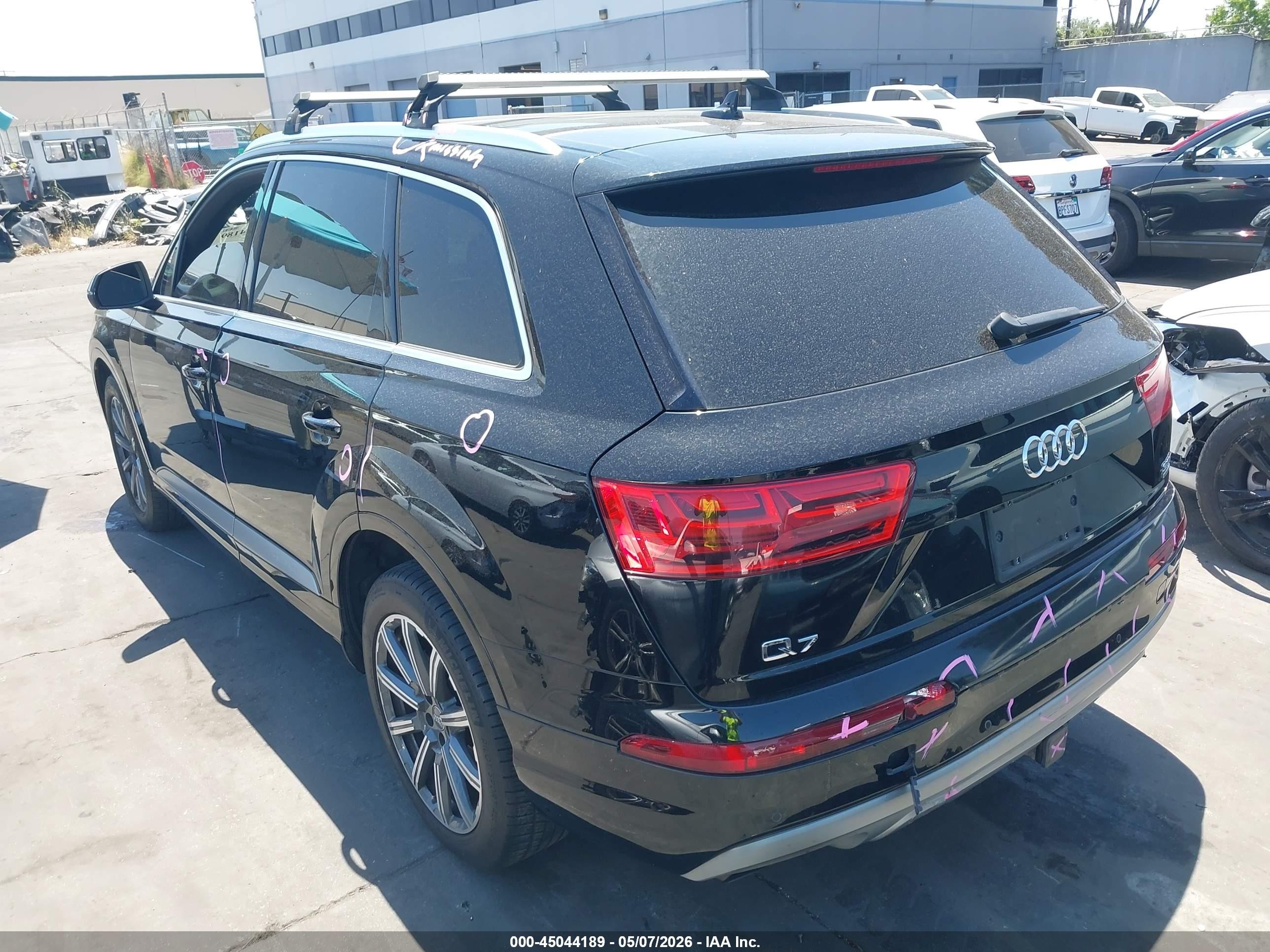 2018 Audi Q7 VIN WA1LAAF7XJD000385 IAAI salvage auction — Front End, Salvage Certificate (California), sold $6,400 on 2026-09-12 (photo 3)